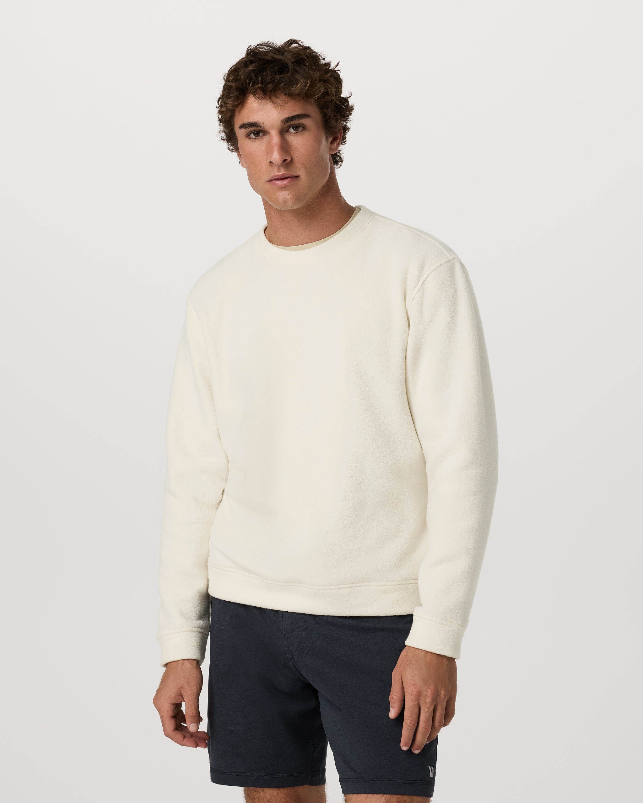 Beach Fleece Crew | Bone Heather