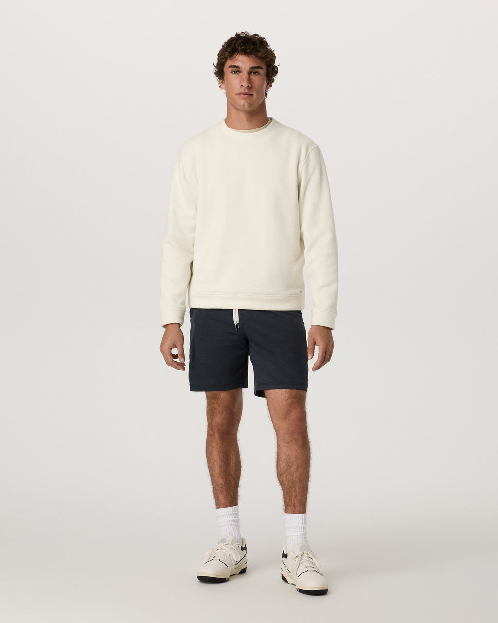 Beach Fleece Crew | Bone Heather