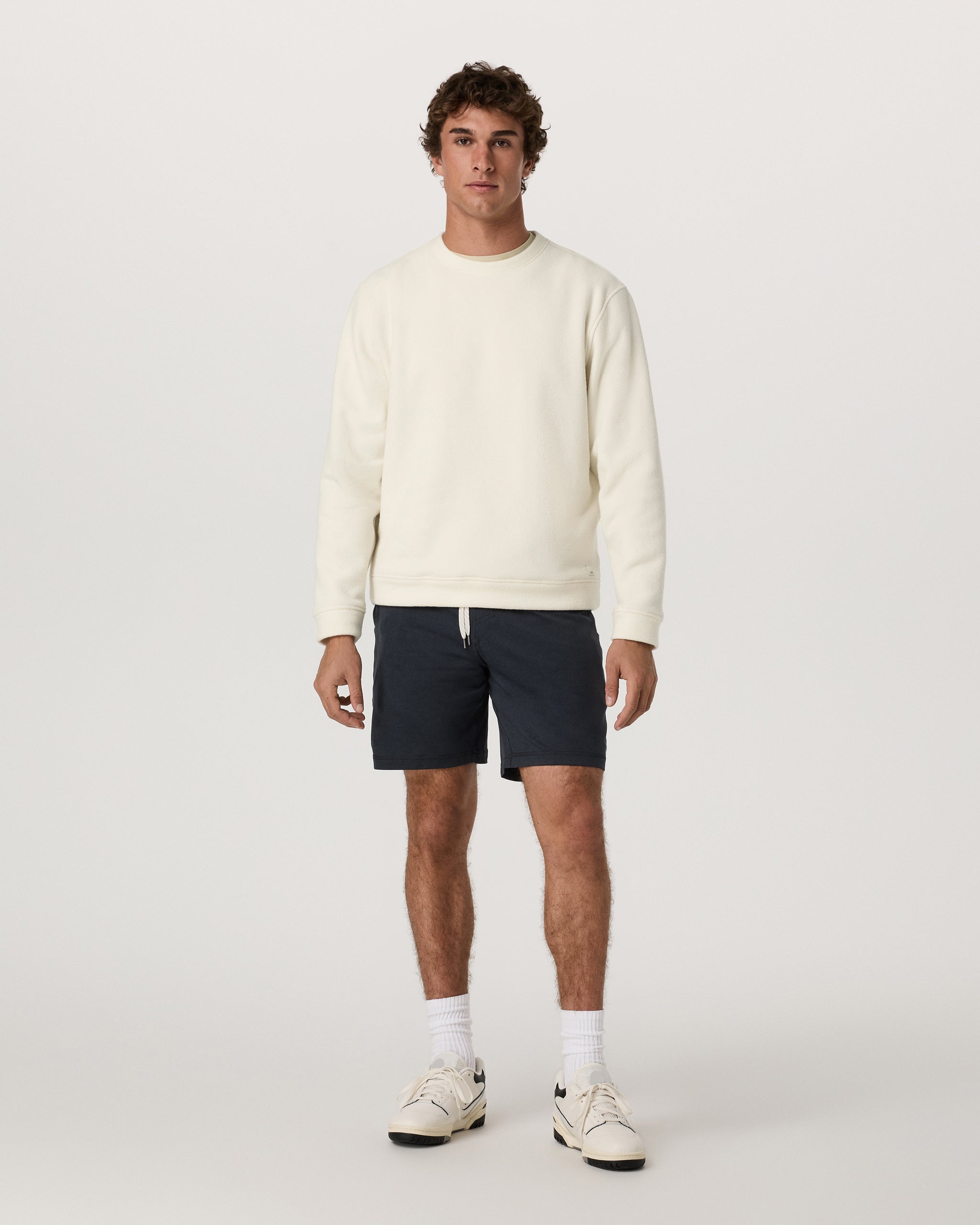 Beach Fleece Crew | Bone Heather