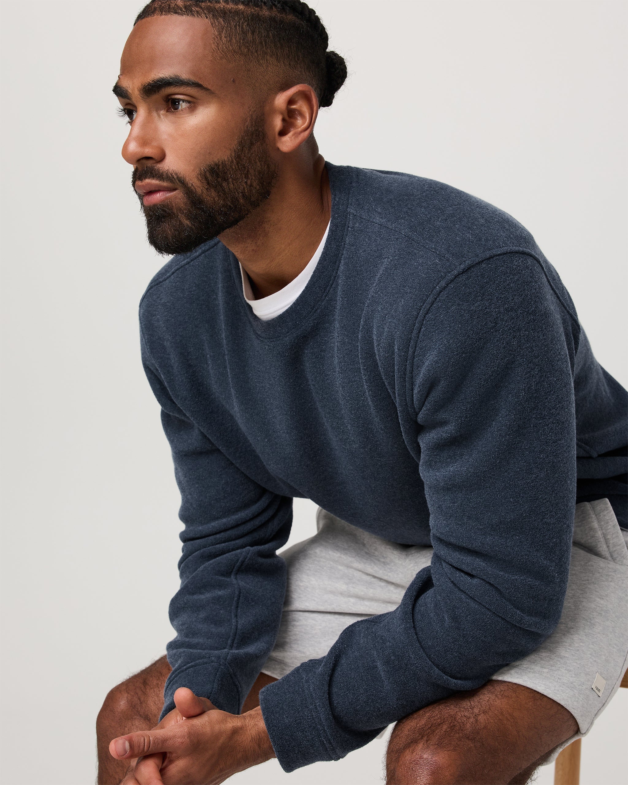 Beach Fleece Crew | Ink Heather