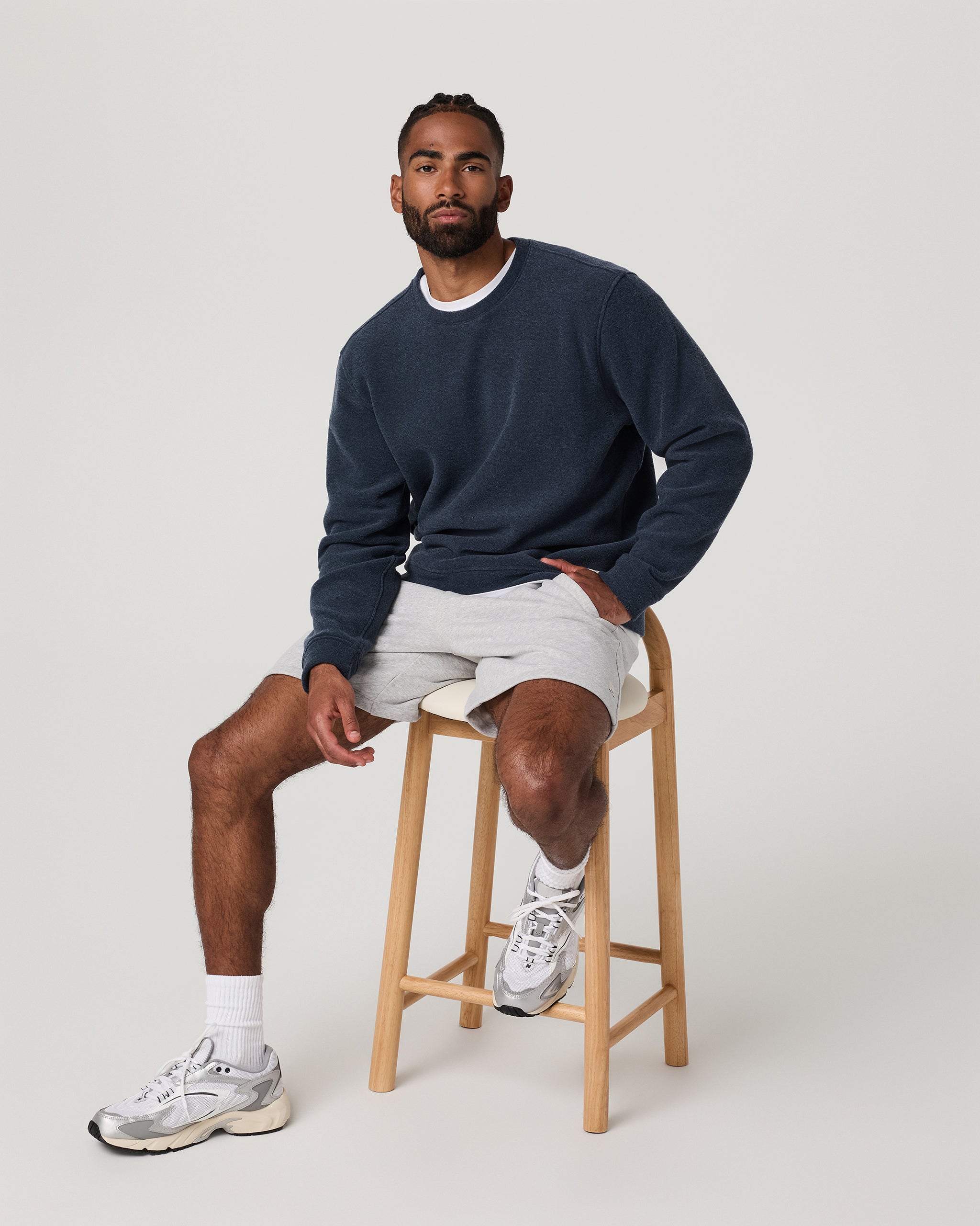 Beach Fleece Crew | Ink Heather