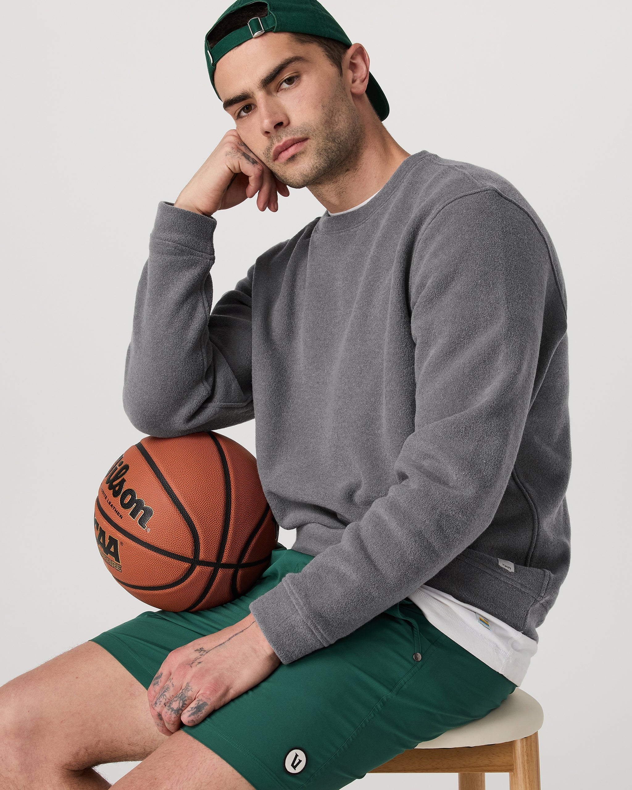 Beach Fleece Crew | Pinecone Heather