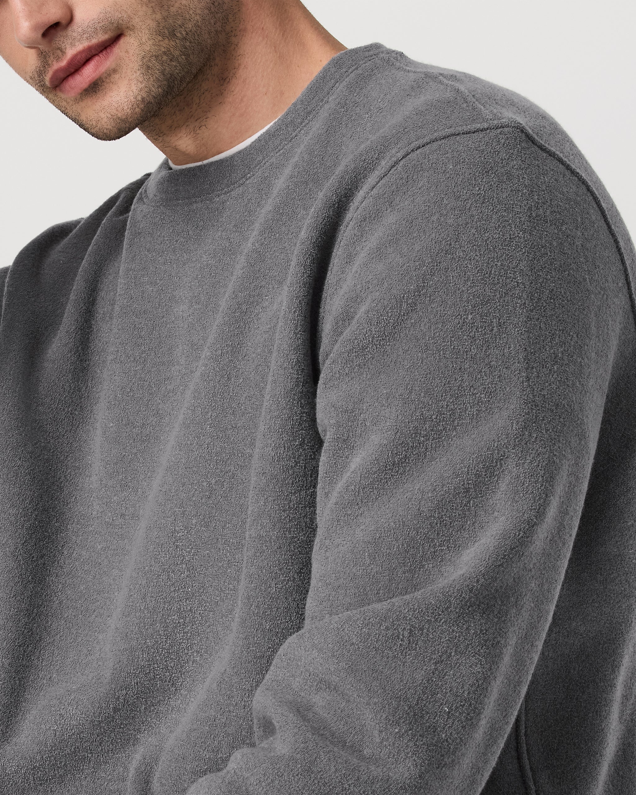 Beach Fleece Crew | Pinecone Heather