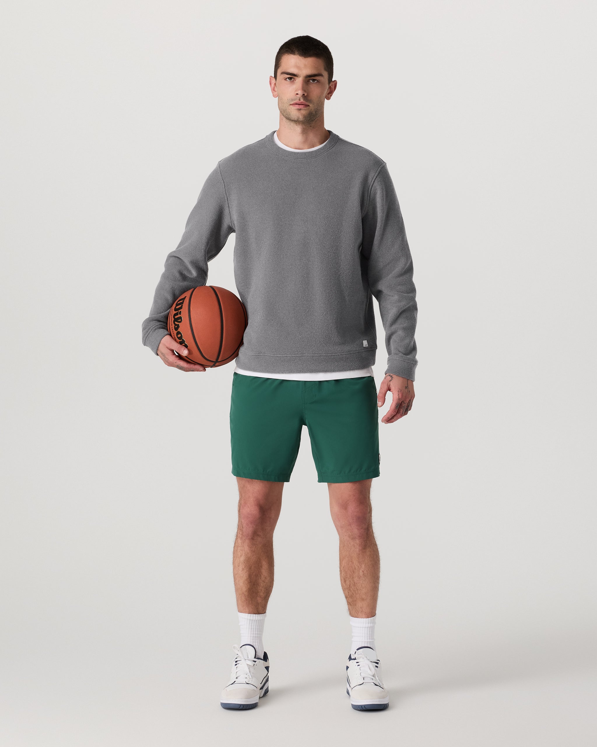 Beach Fleece Crew | Pinecone Heather