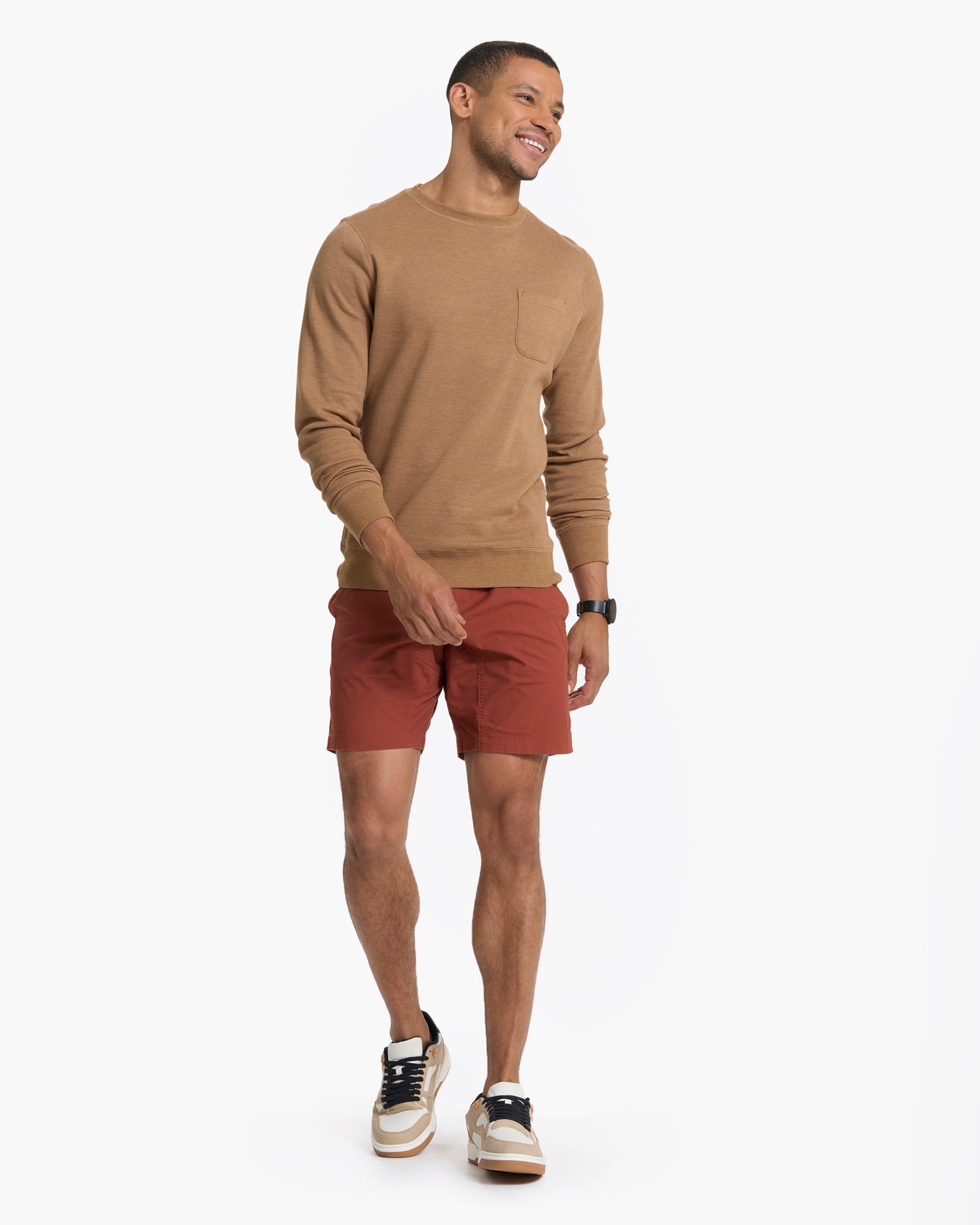 Jeffreys Pullover | Camel Heather