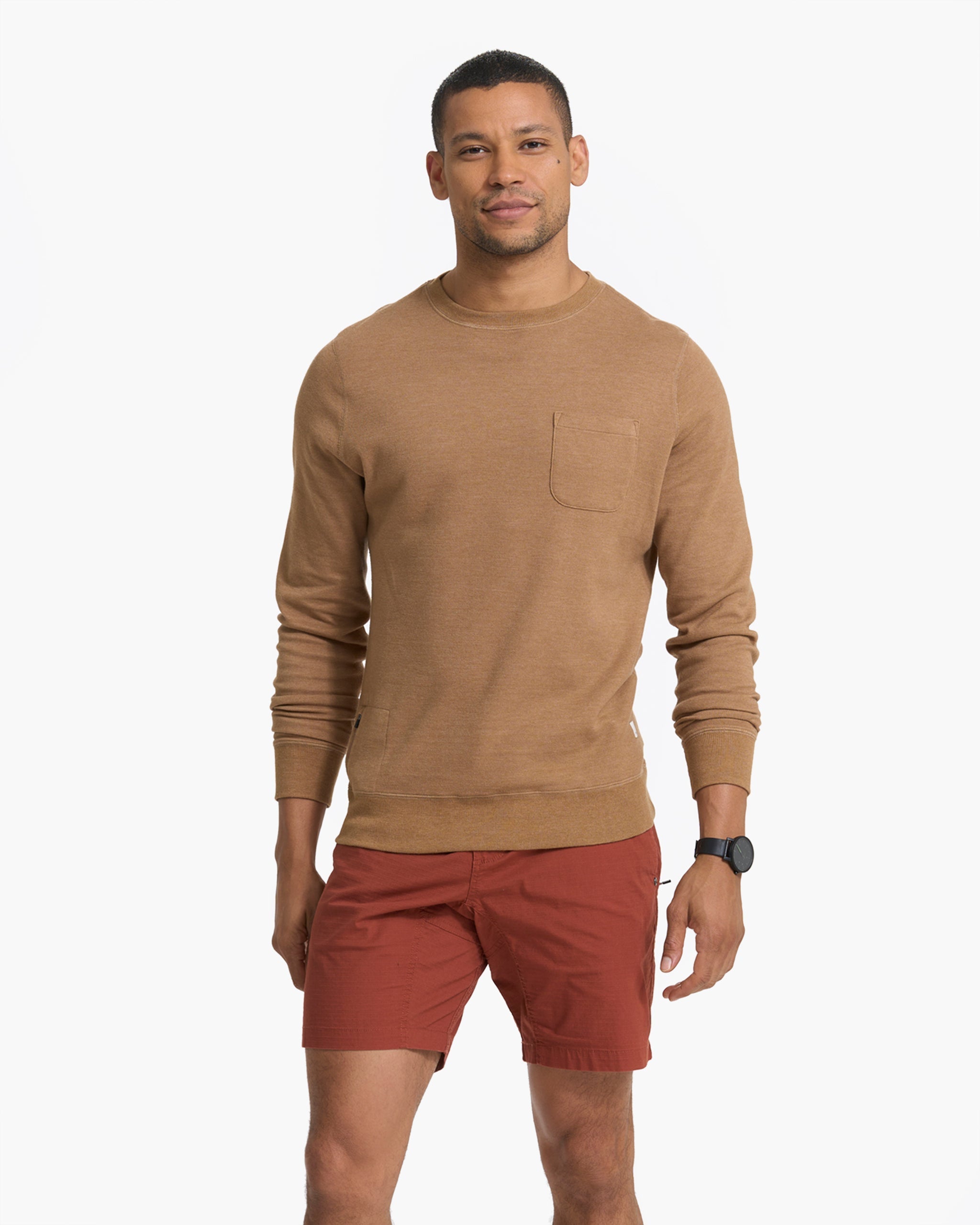 Jeffreys Pullover | Camel Heather