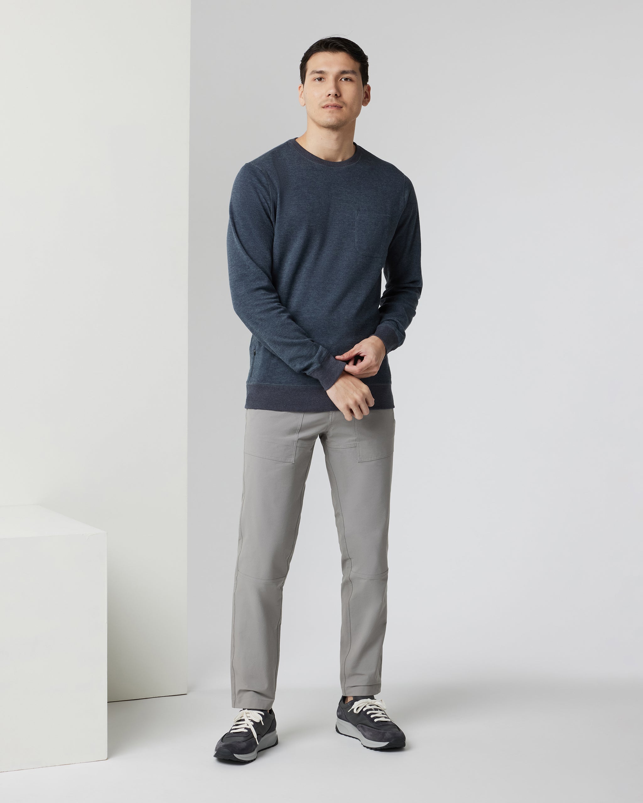 Jeffreys Pullover | Navy Heather