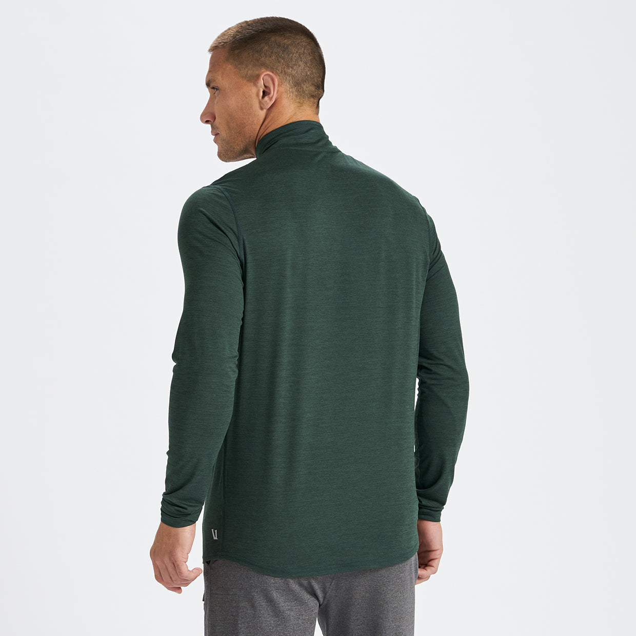 Ease Performance Half Zip | Blackened Green Heather