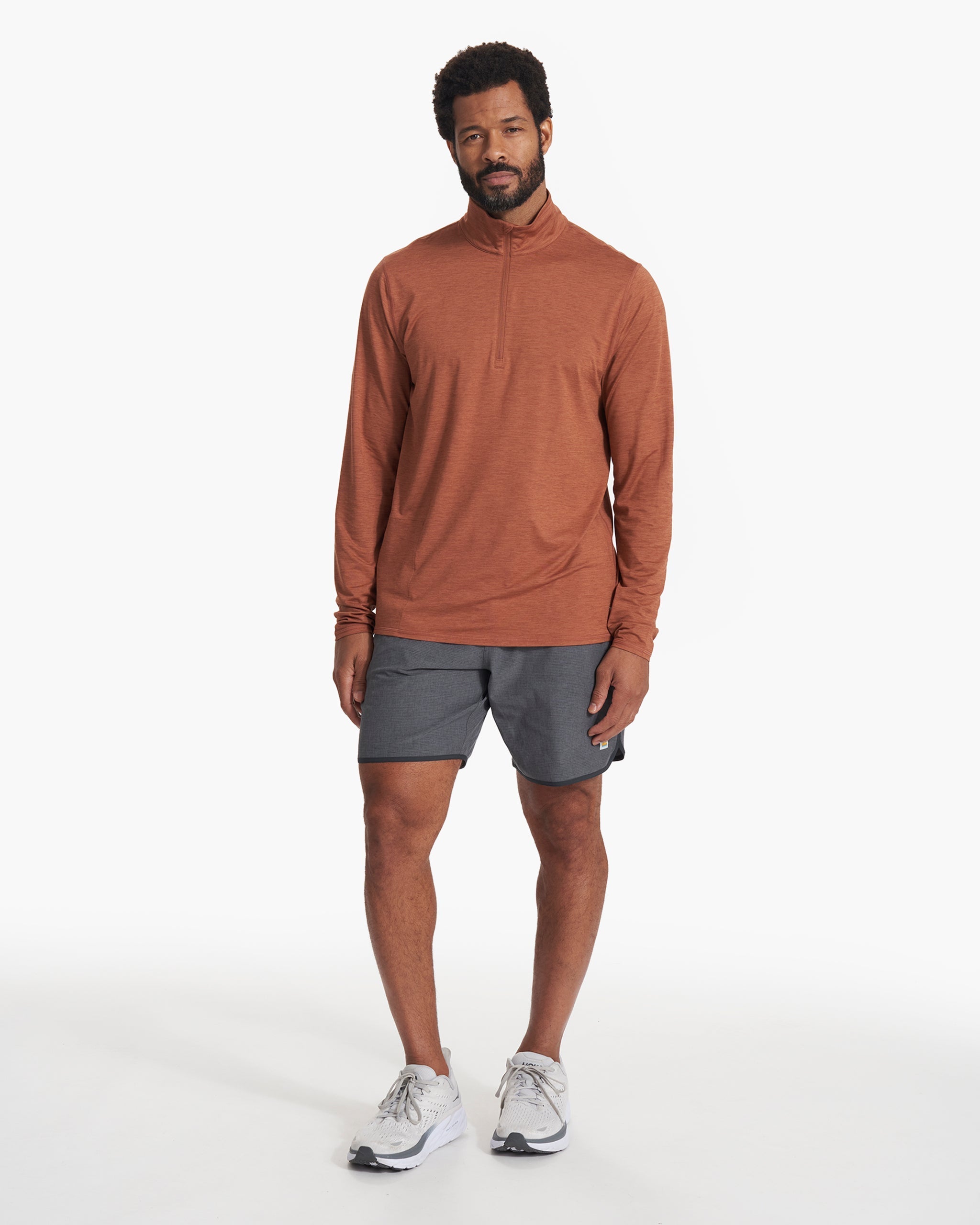 Ease Performance Half Zip | Copper Heather