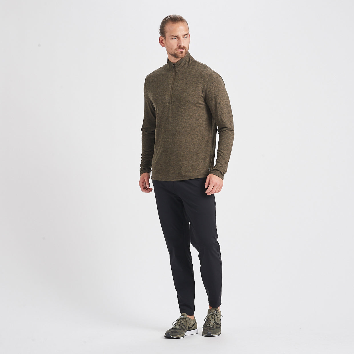 Ease Performance Half Zip | Evergreen Heather