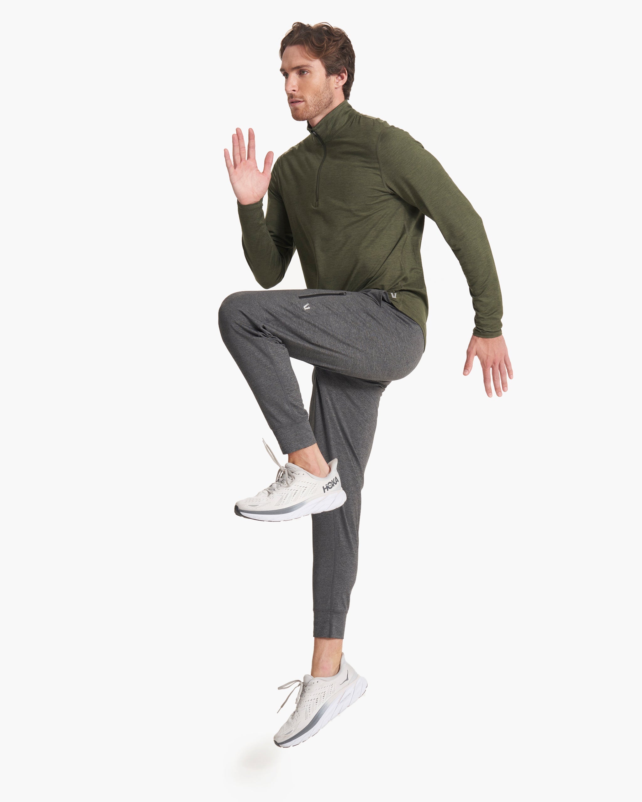 Ease Performance Half Zip | Forest Heather