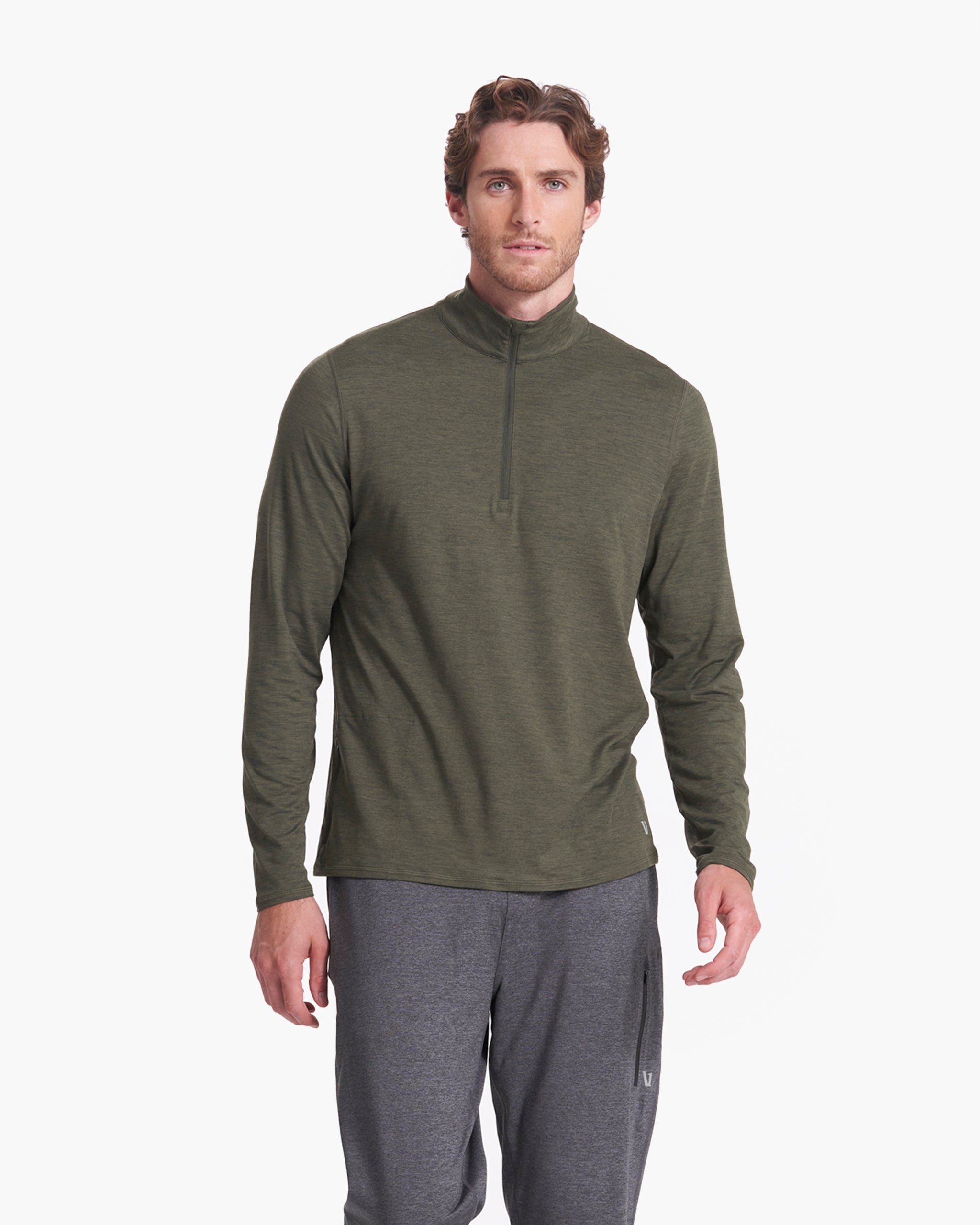 Ease Performance Half Zip | Forest Heather