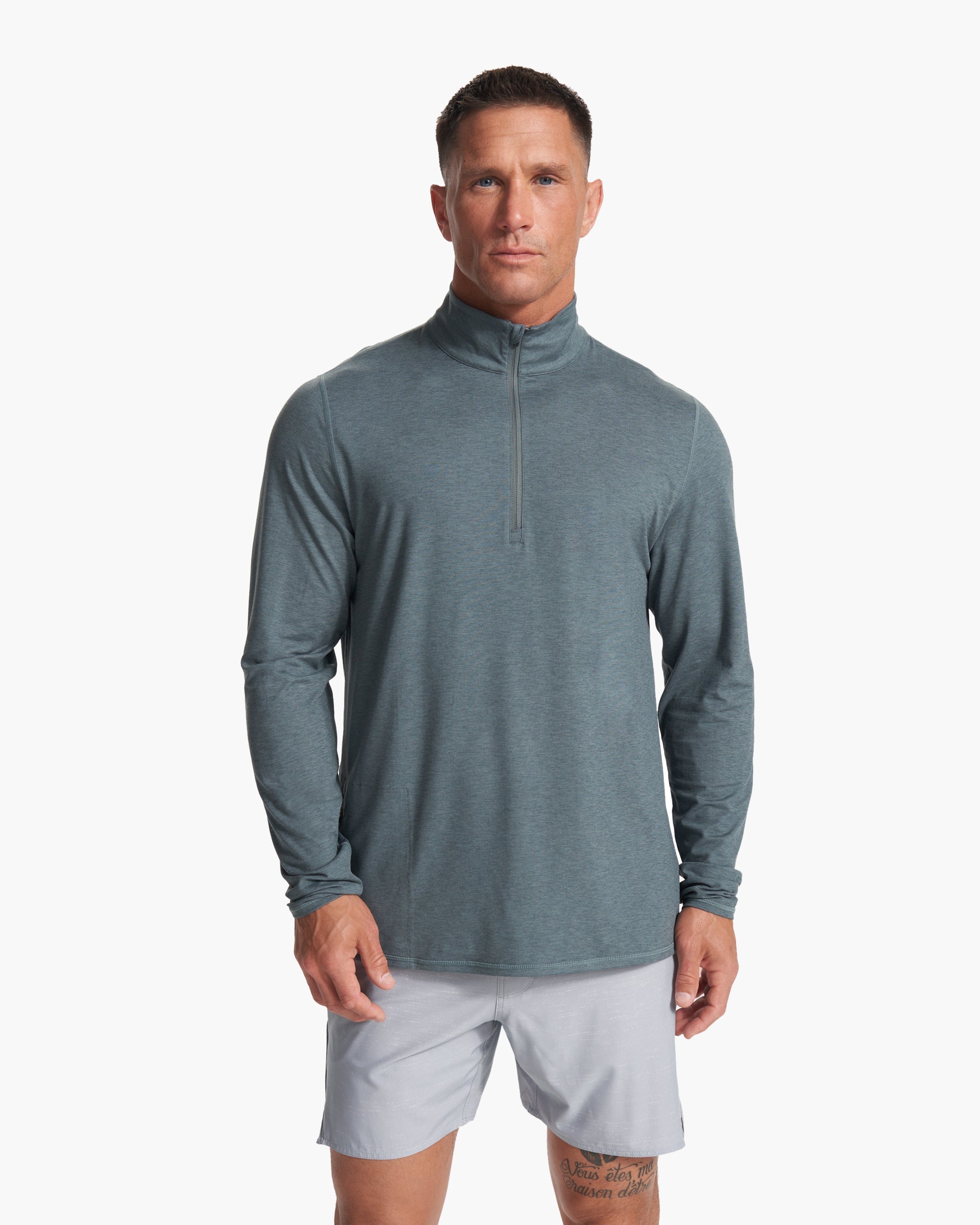Ease Performance Half Zip | Lake Heather