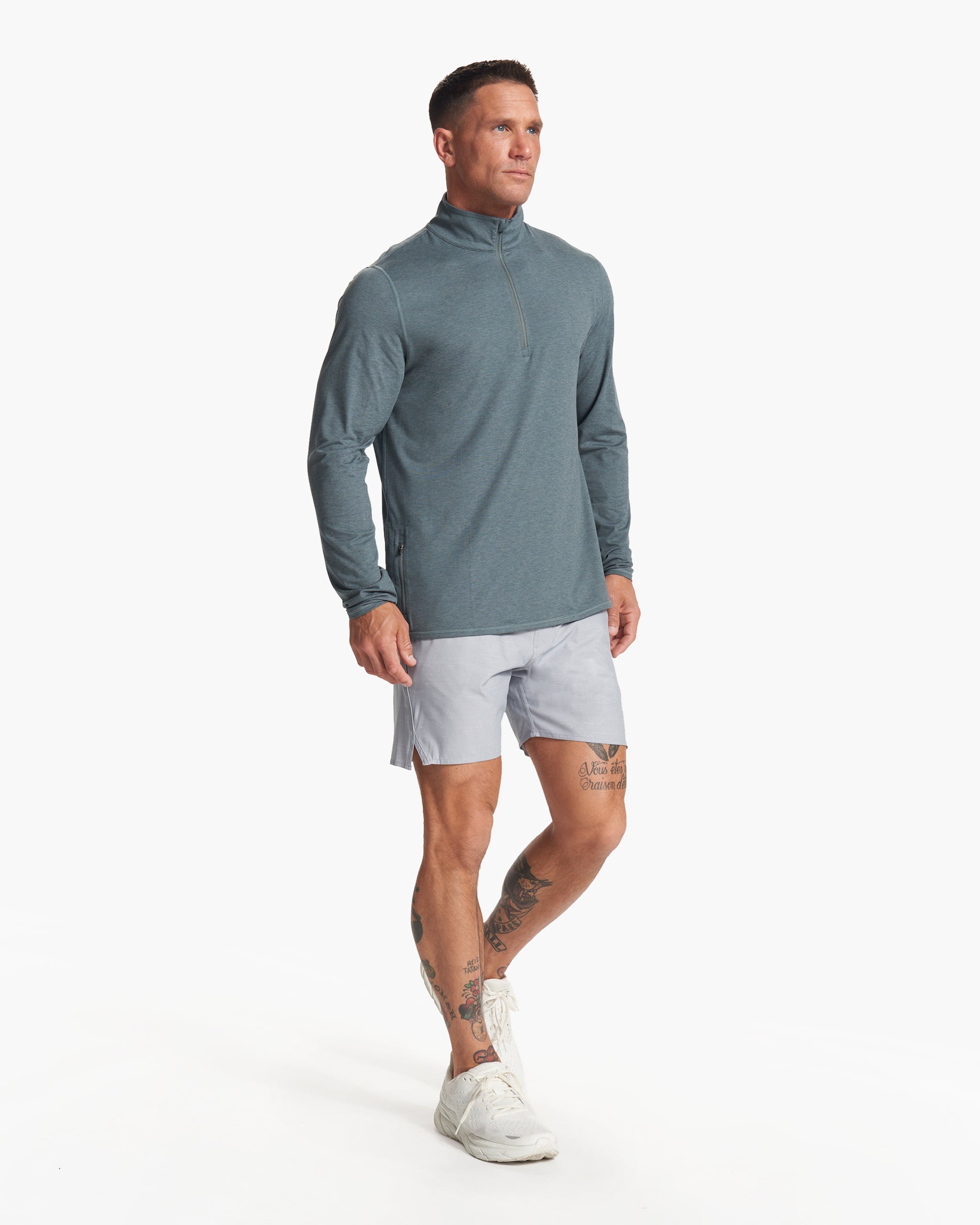 Ease Performance Half Zip | Lake Heather