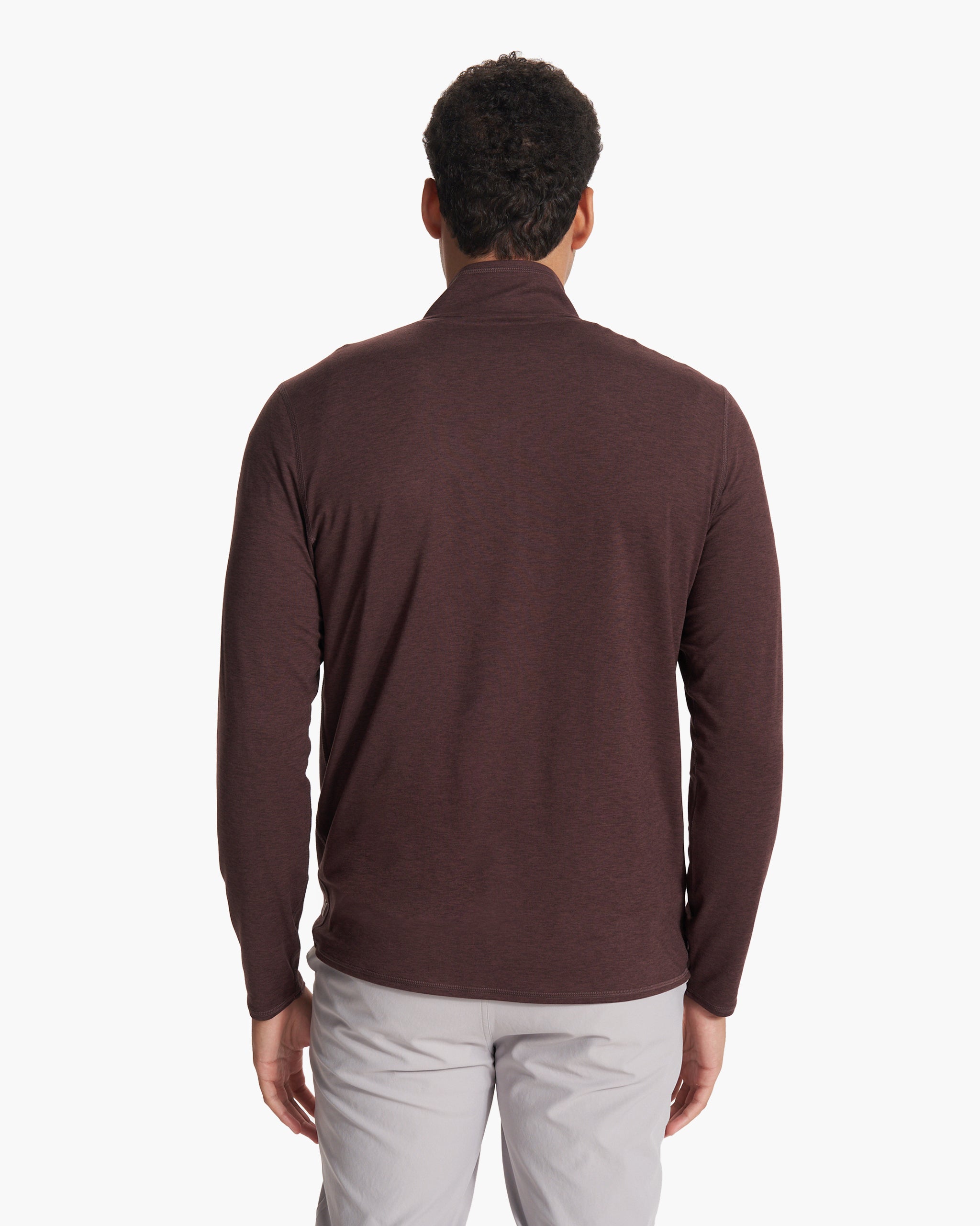 Ease Performance Half Zip | Mahogany Heather