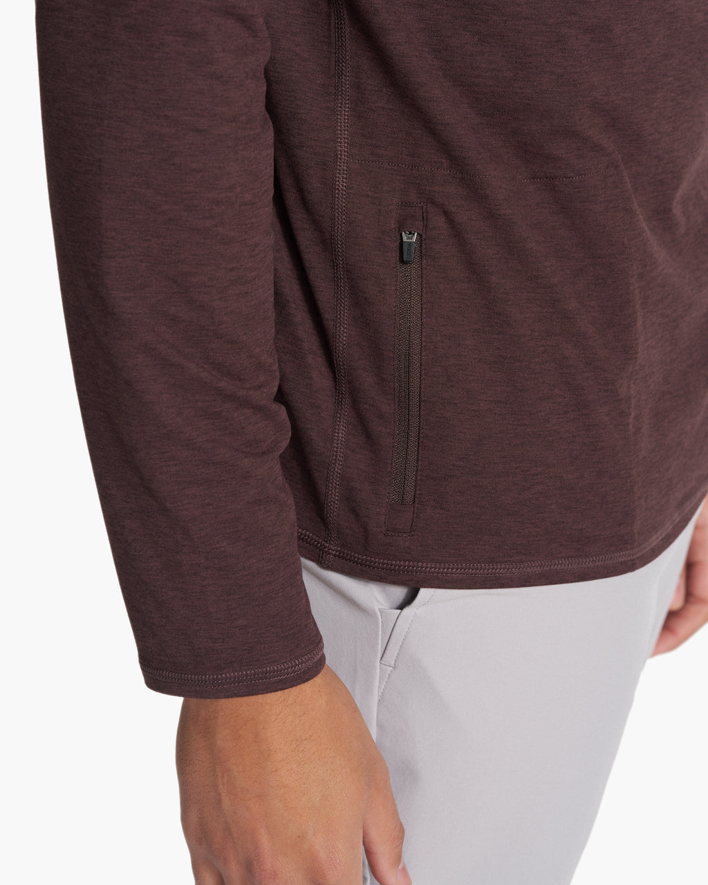 Ease Performance Half Zip | Mahogany Heather