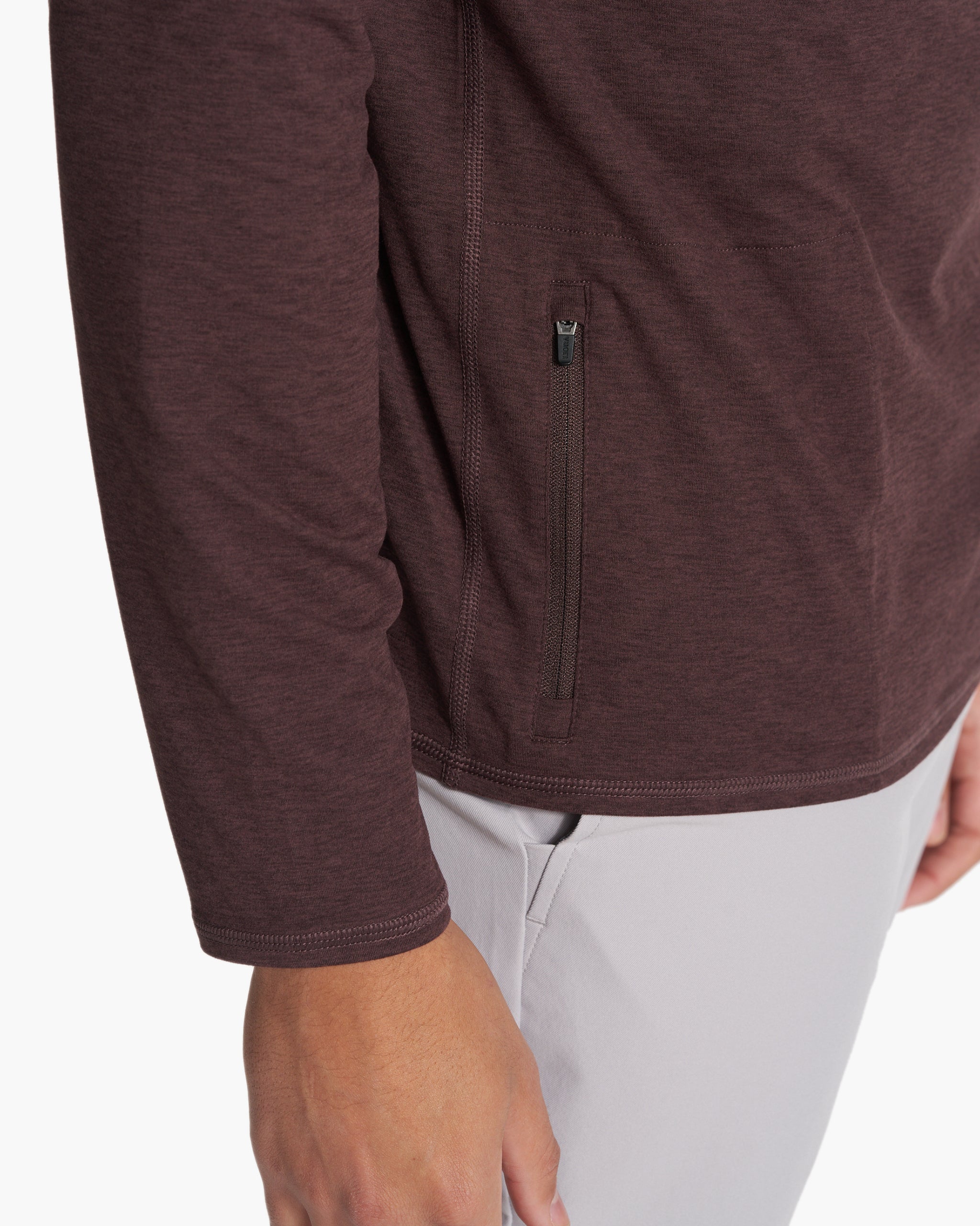 Ease Performance Half Zip | Mahogany Heather