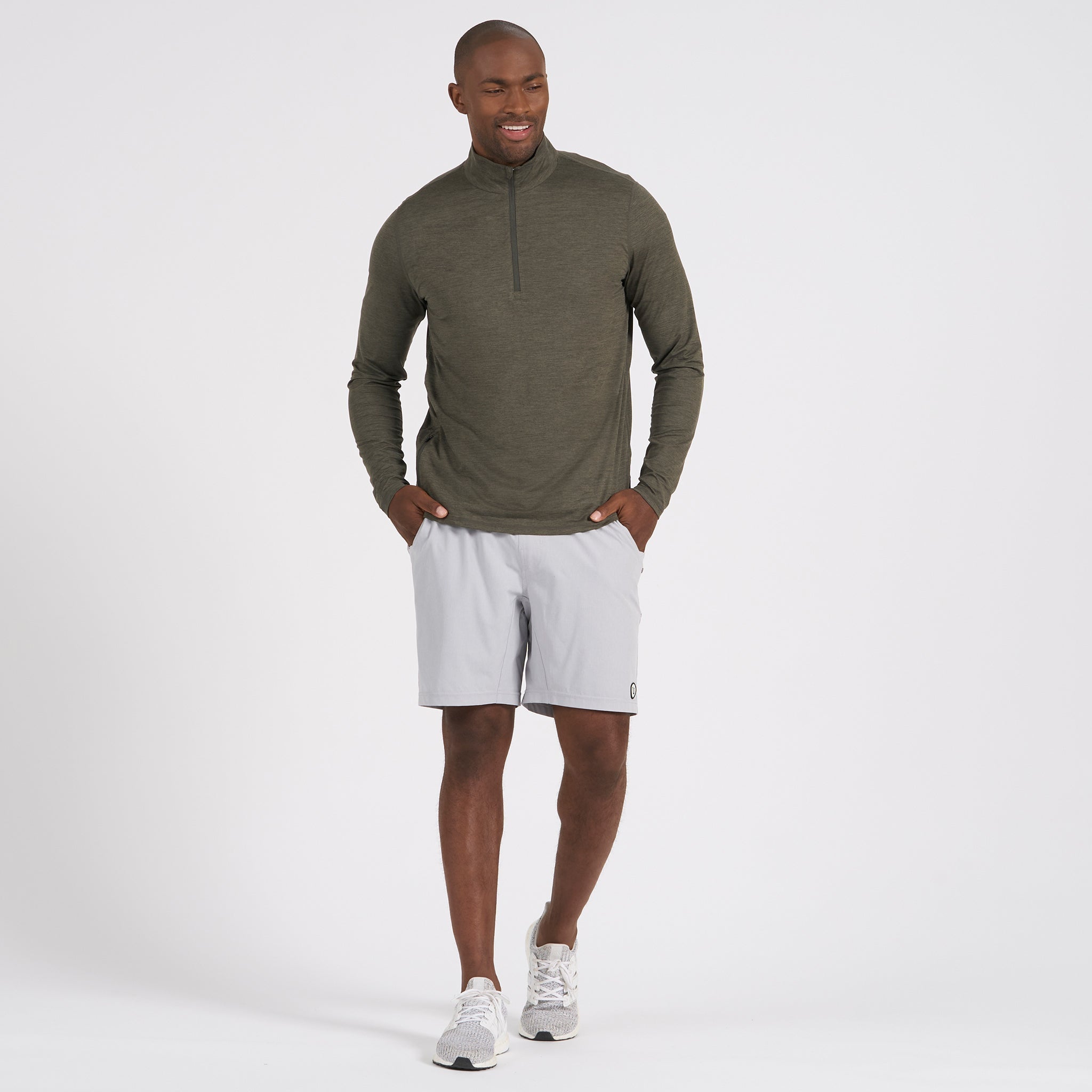 Ease Performance Half Zip | Oregano Heather