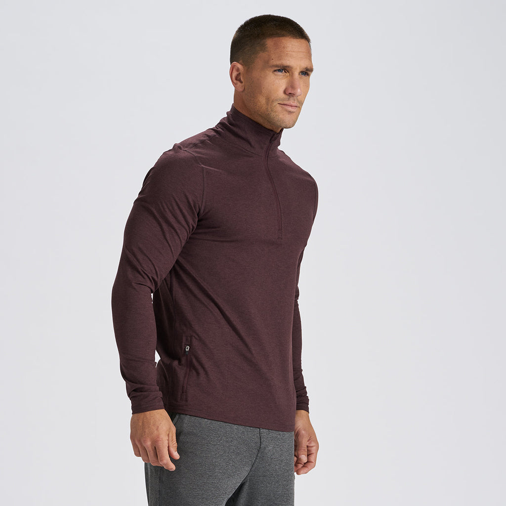 Ease Performance Half Zip | Oxblood Heather
