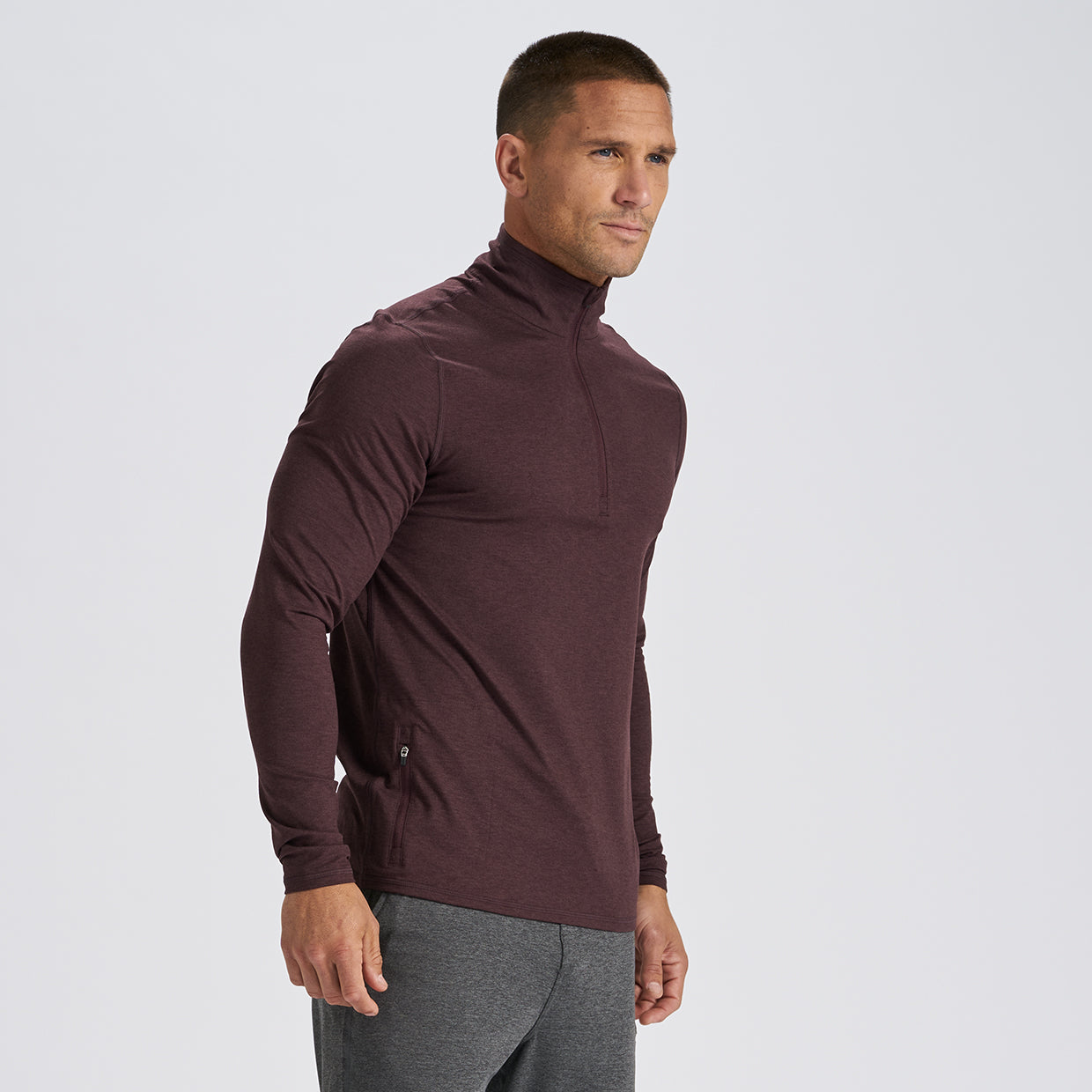 Ease Performance Half Zip | Oxblood Heather