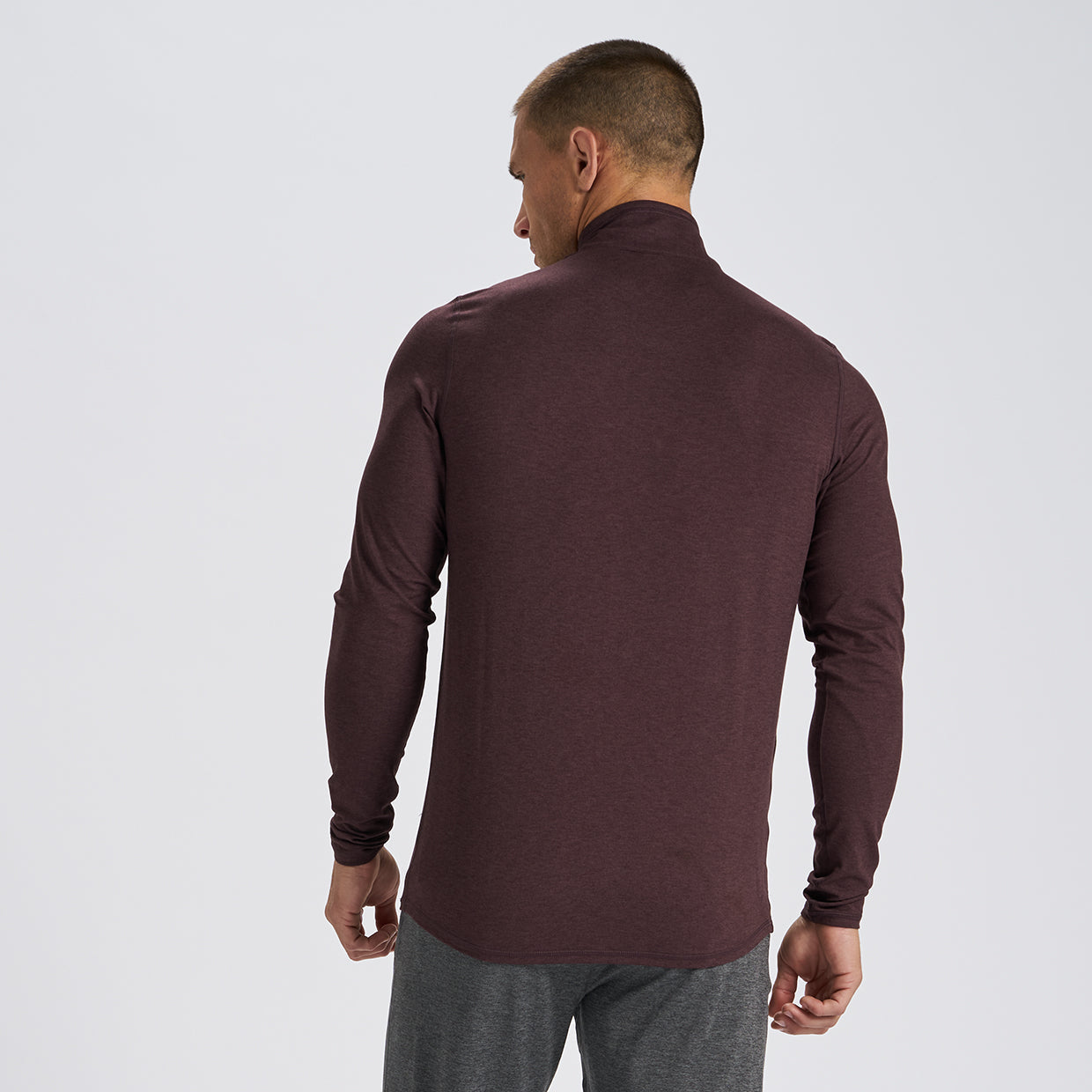 Ease Performance Half Zip | Oxblood Heather