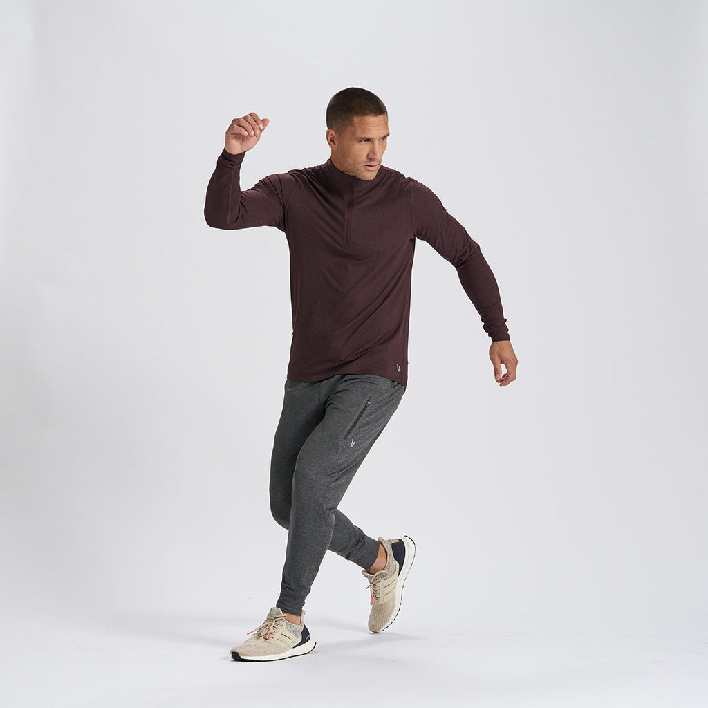 Ease Performance Half Zip | Oxblood Heather
