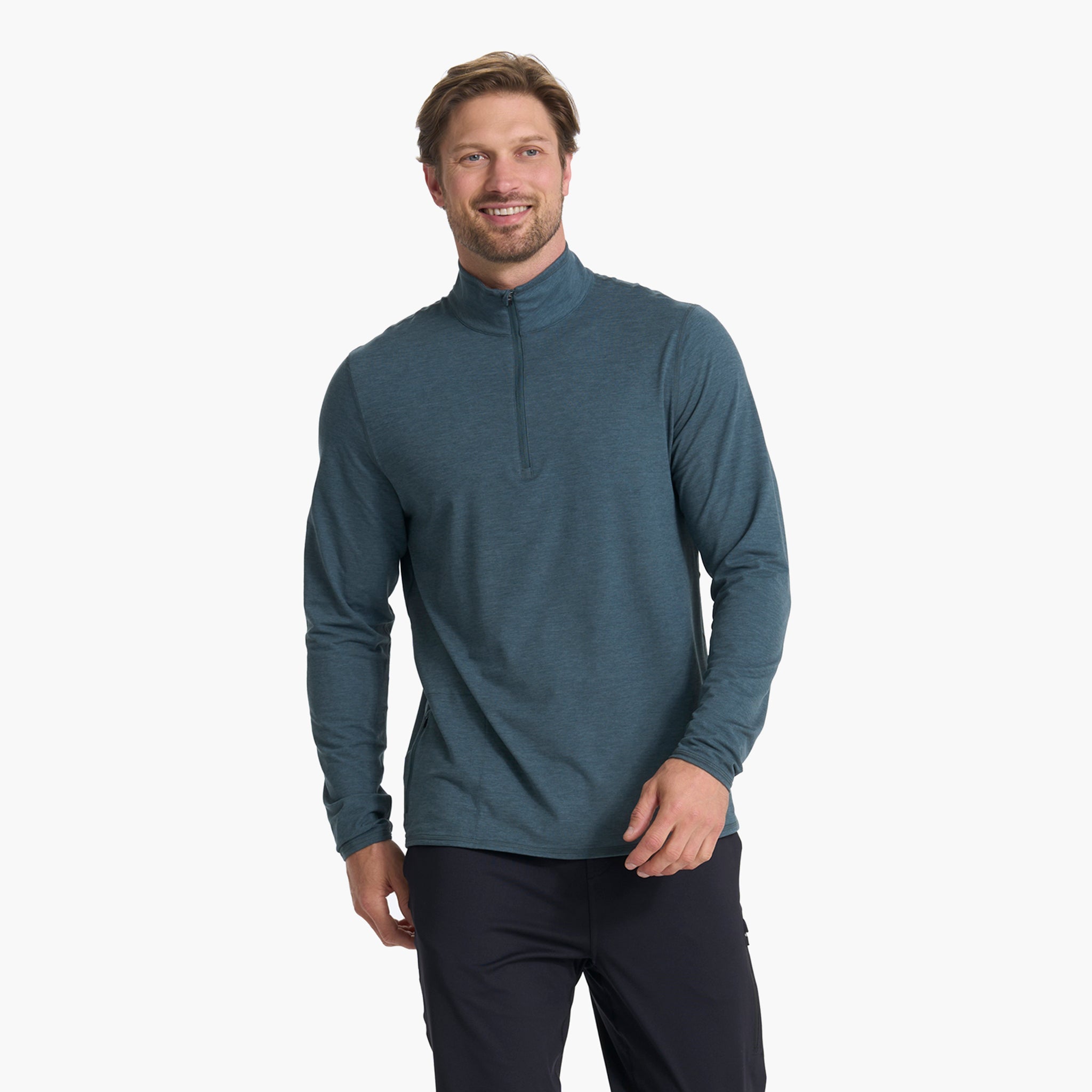 Ease Performance Half Zip | Stone Heather