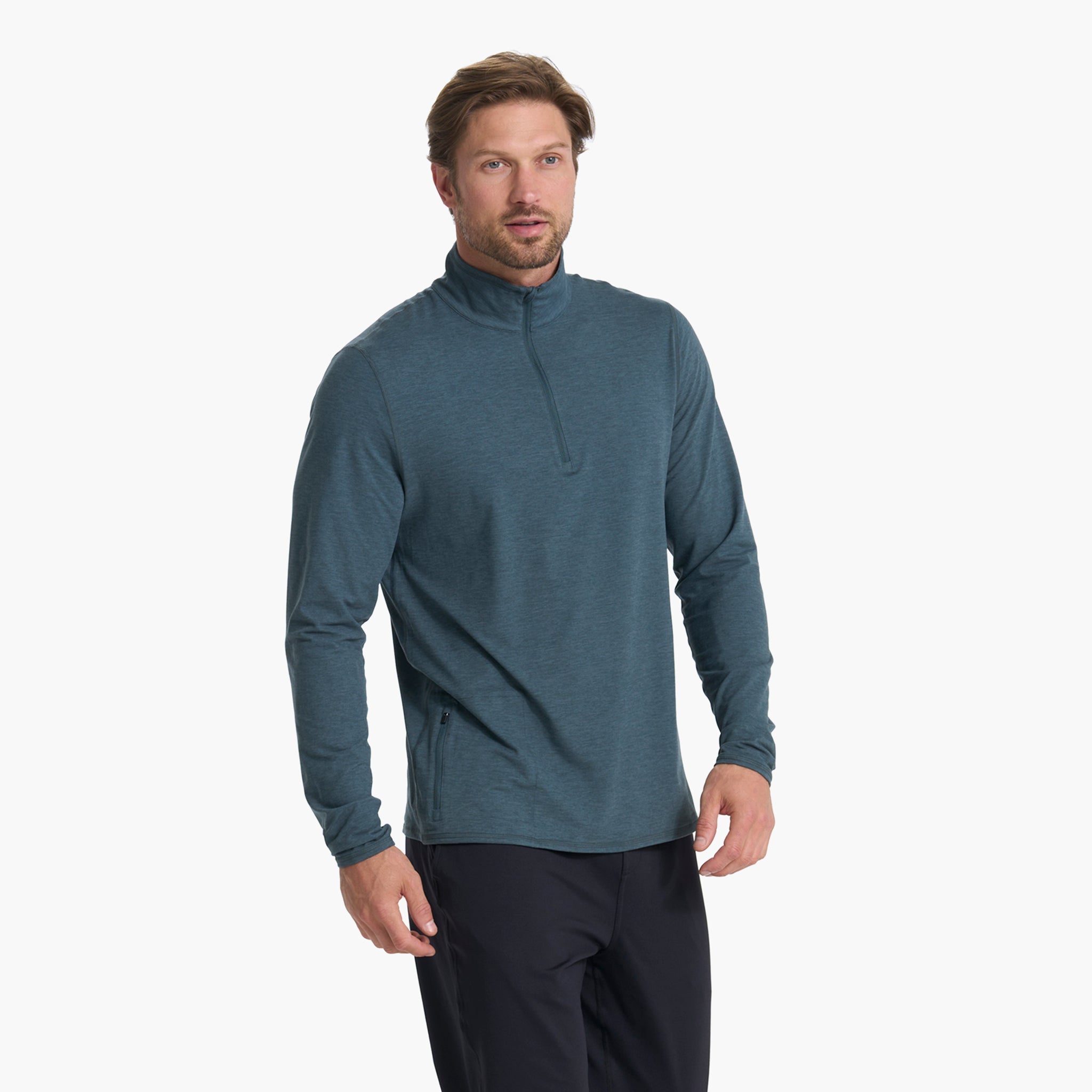 Ease Performance Half Zip | Stone Heather