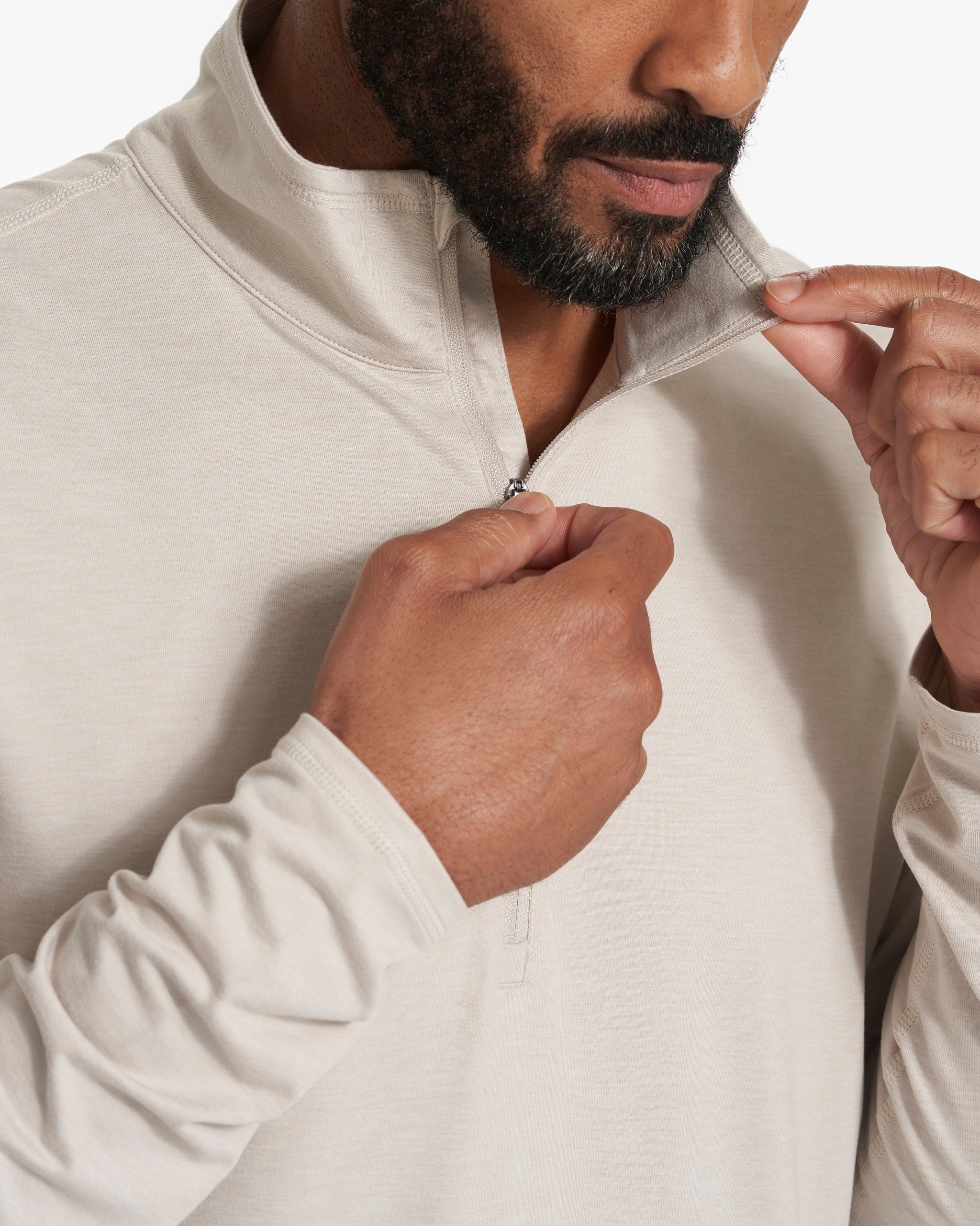 Ease Performance Half Zip | Suede Heather