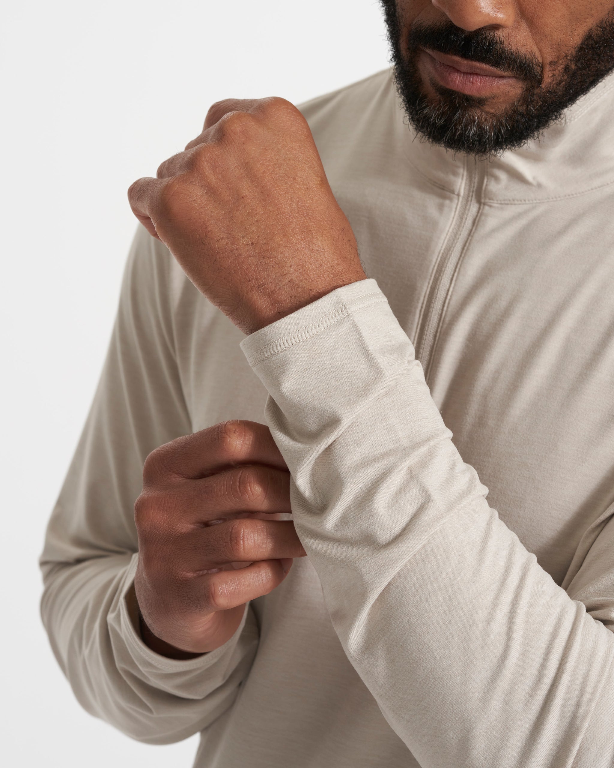 Ease Performance Half Zip | Suede Heather