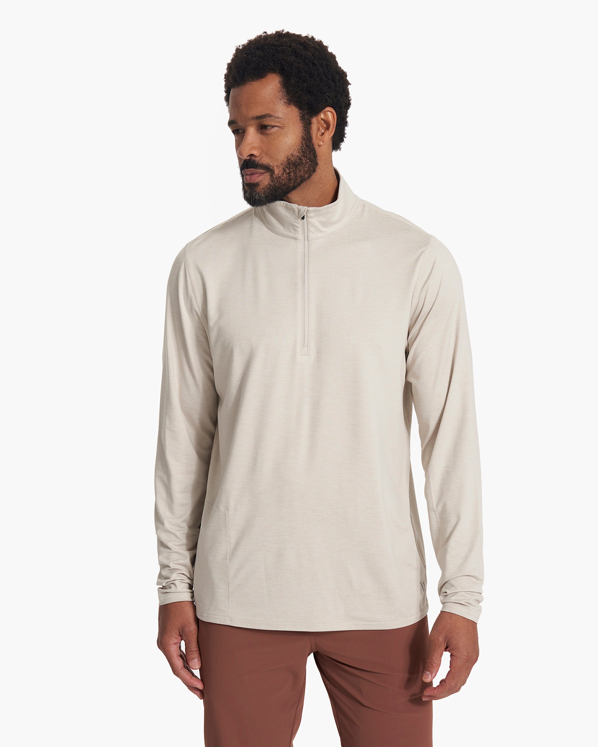 Ease Performance Half Zip | Suede Heather