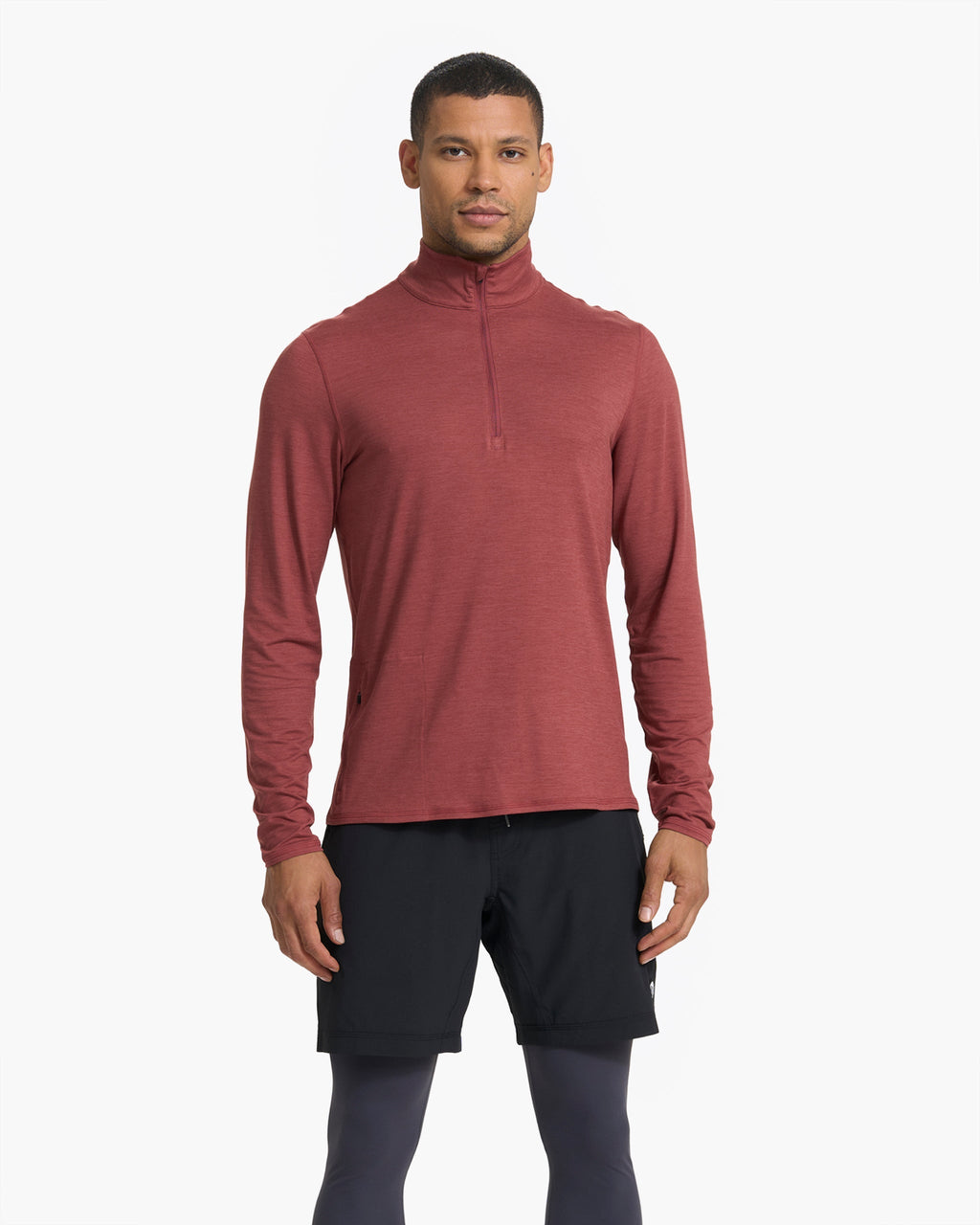 Ease Performance Half Zip | Currant Heather