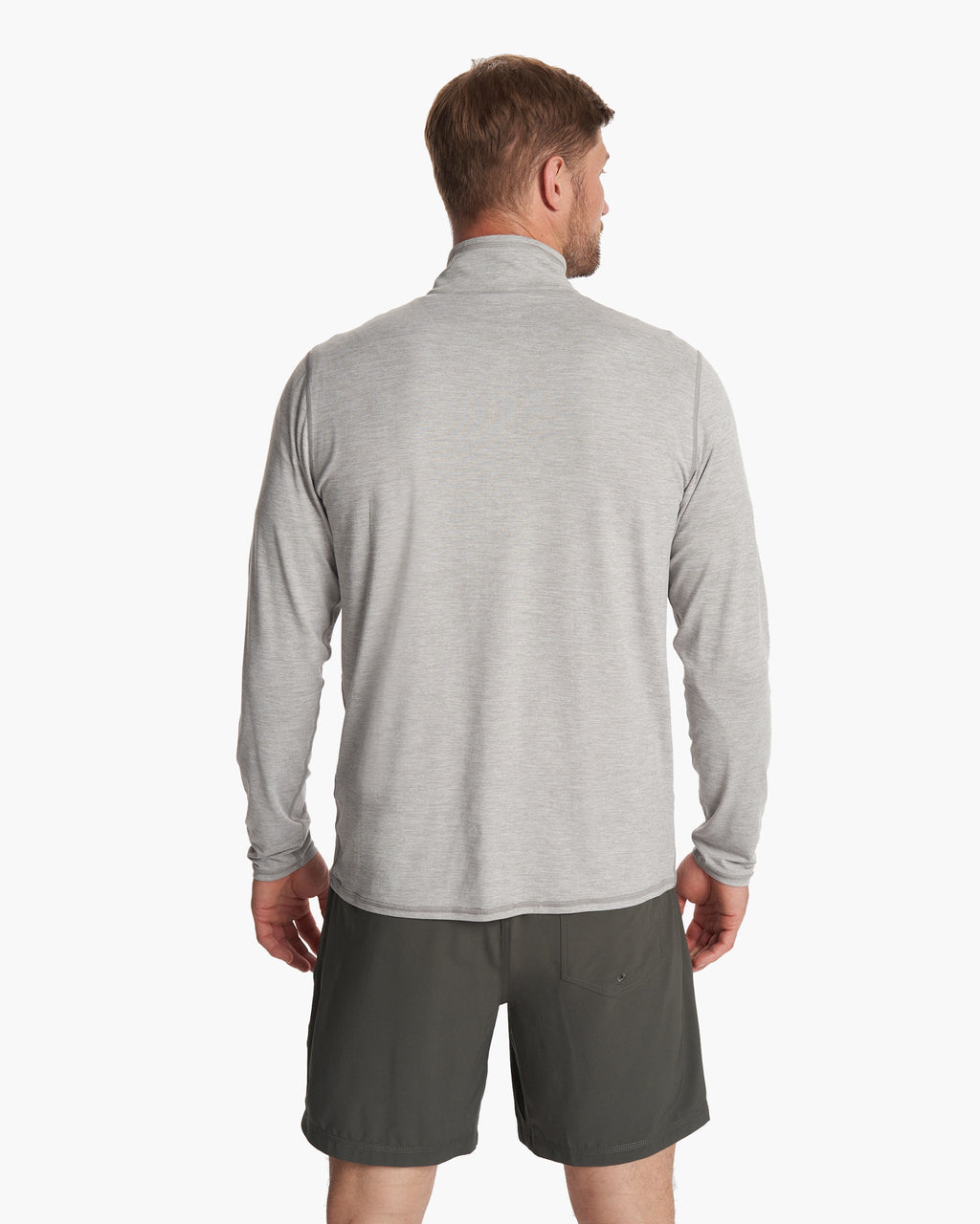 Ease Performance Half Zip | Light Heather Grey