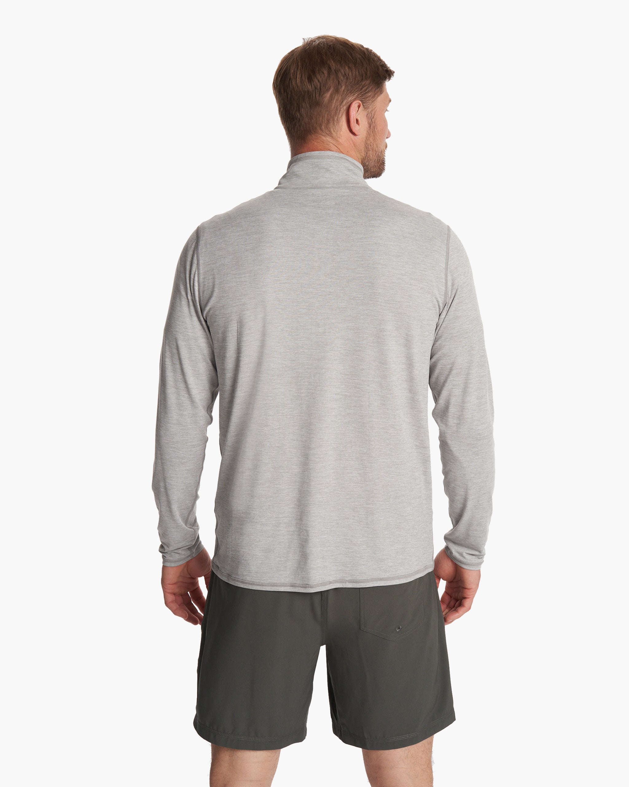 Ease Performance Half Zip | Light Heather Grey
