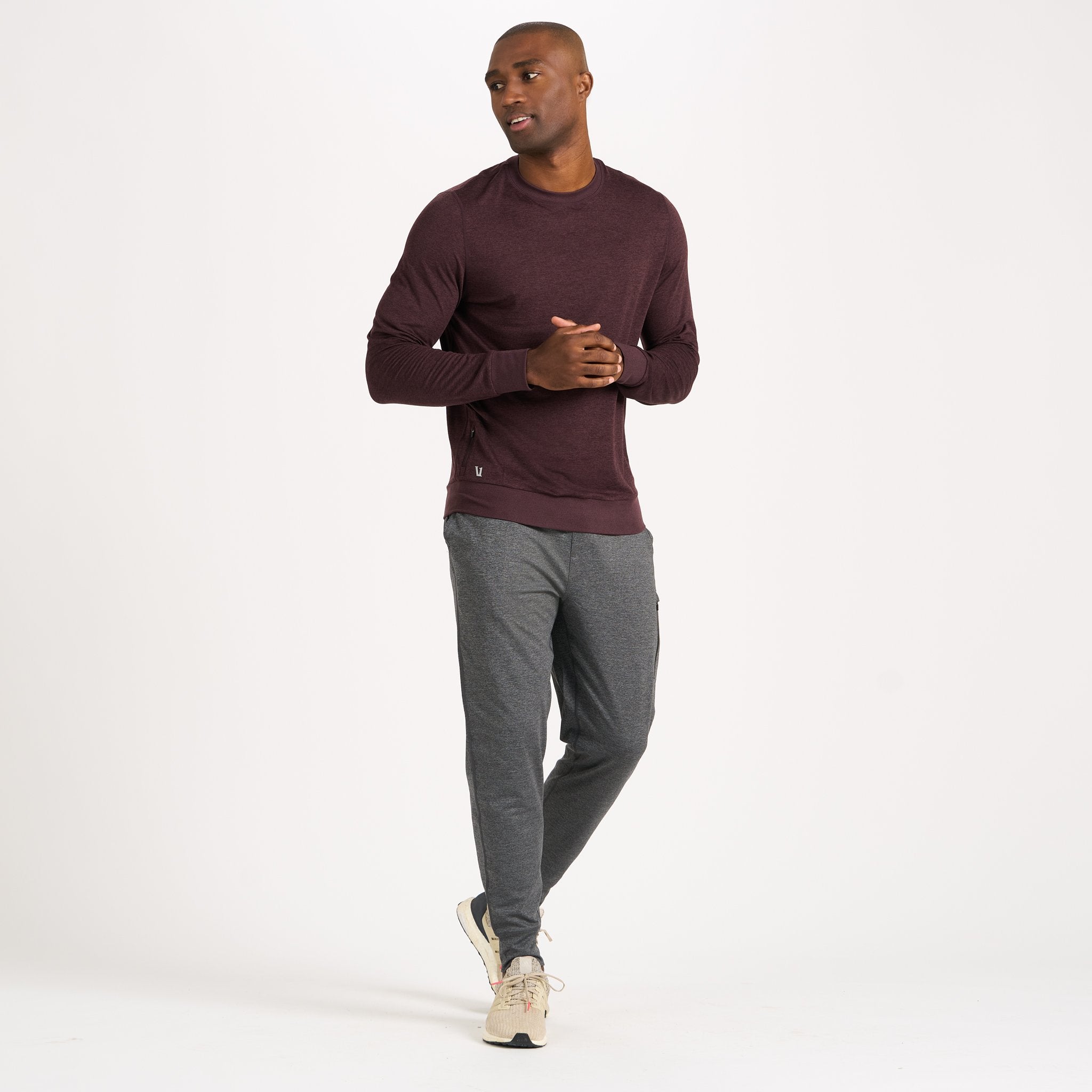 Ponto Performance Crew | Oxblood Heather