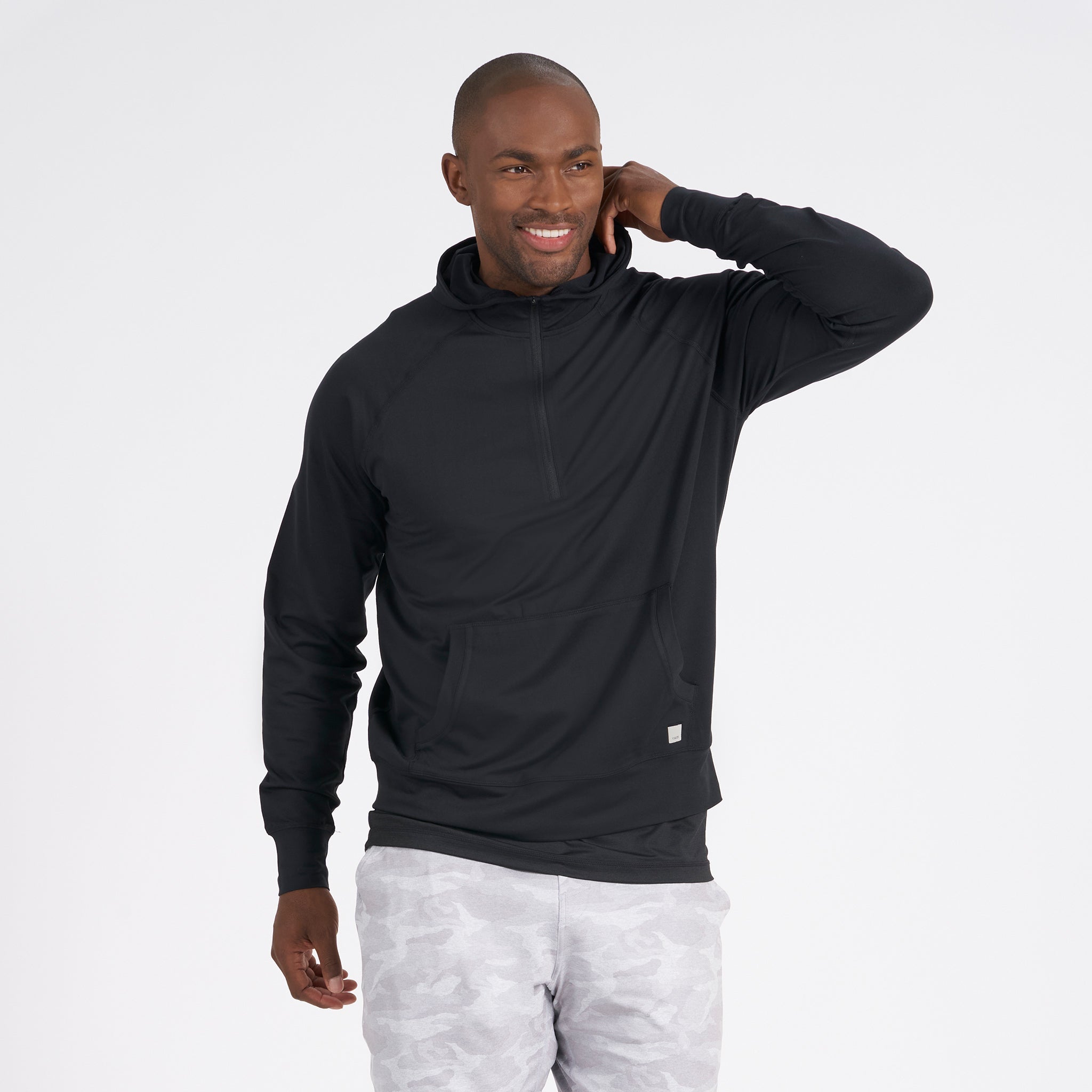 Ponto Performance Half Zip Hoodie | Black