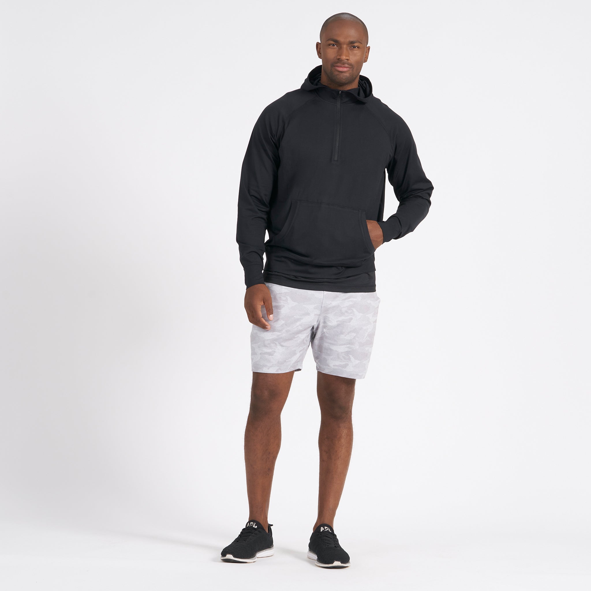 Ponto Performance Half Zip Hoodie | Black
