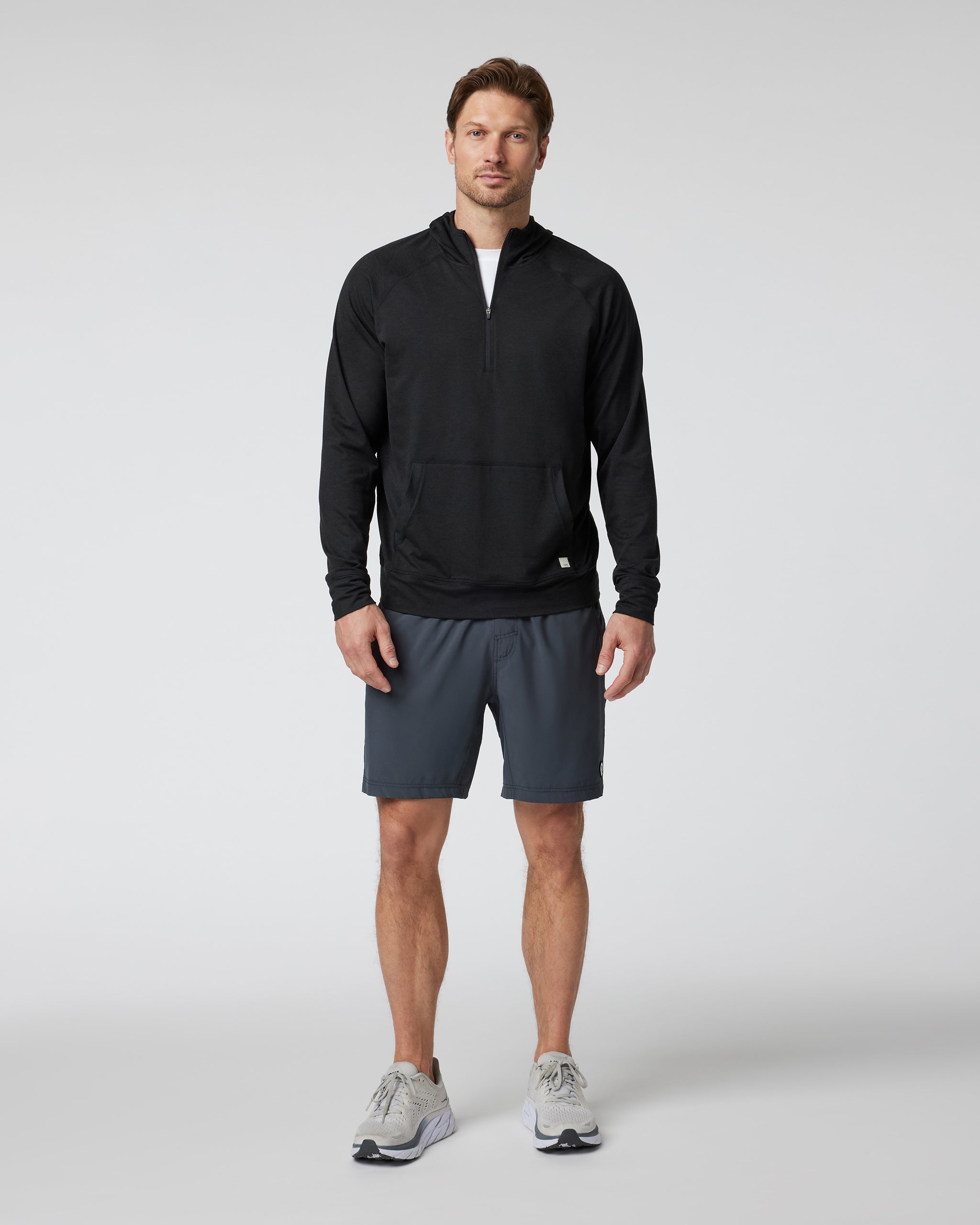 Ponto Performance Half Zip Hoodie | Black Heather