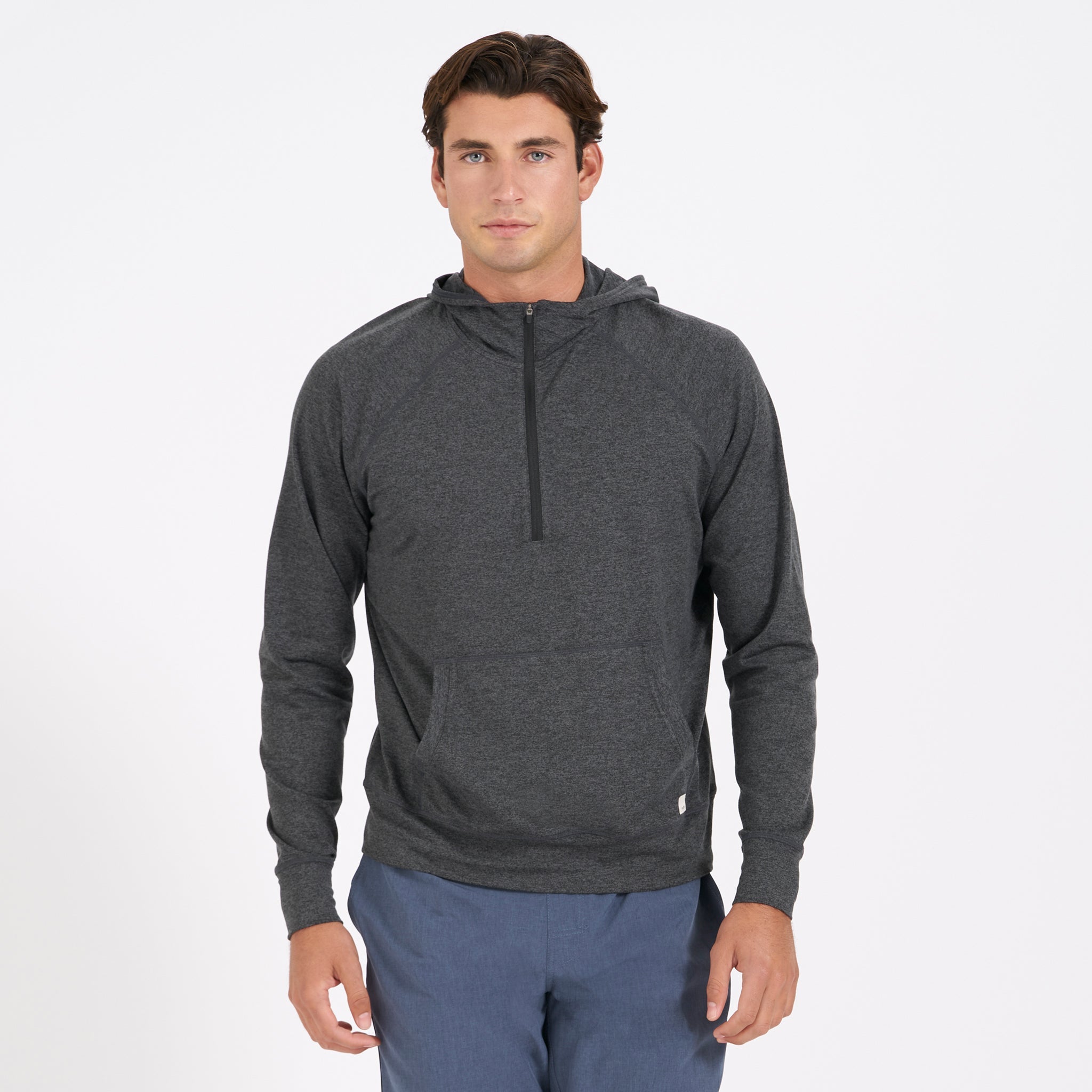 Ponto Performance Half Zip Hoodie | Charcoal Heather