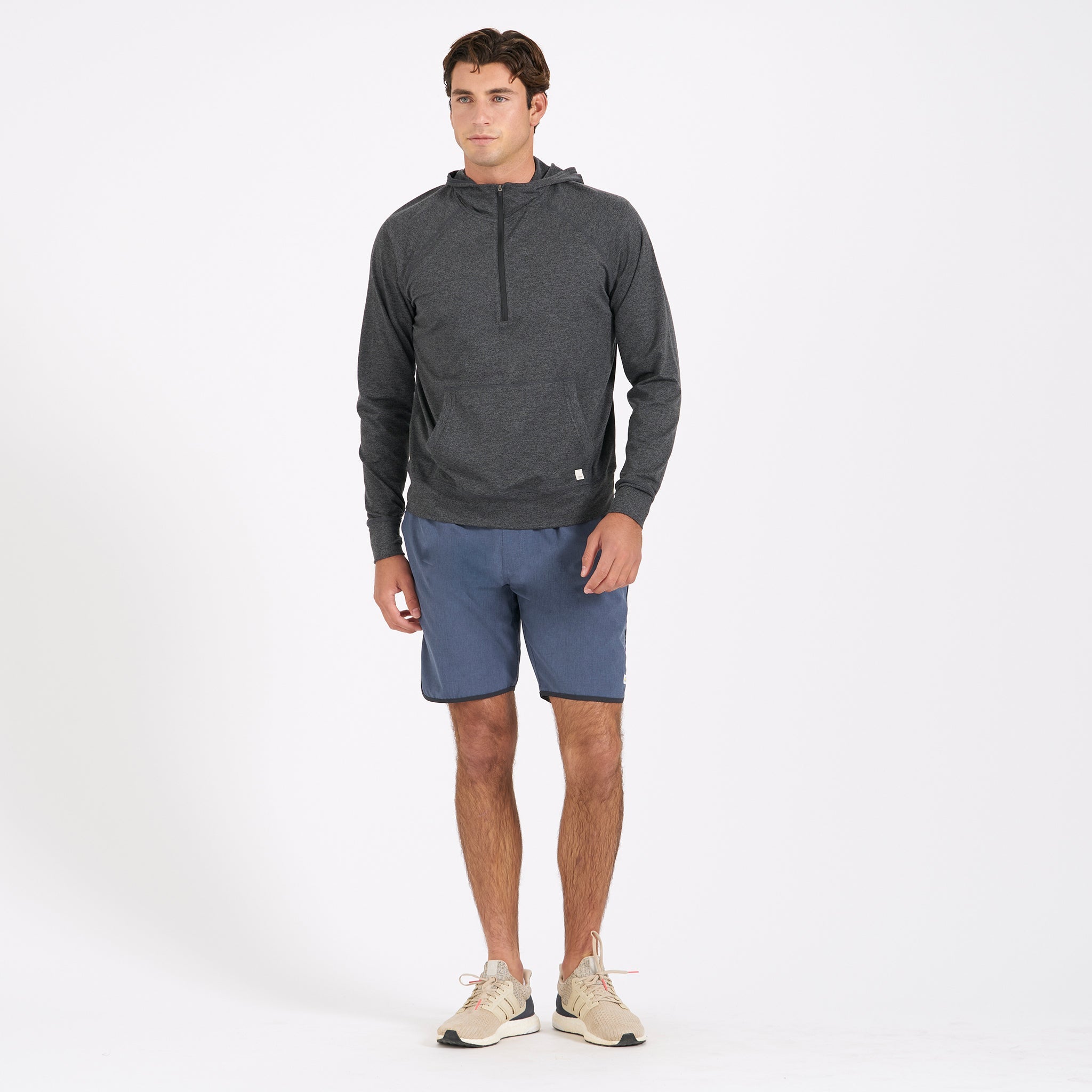 Ponto Performance Half Zip Hoodie | Charcoal Heather