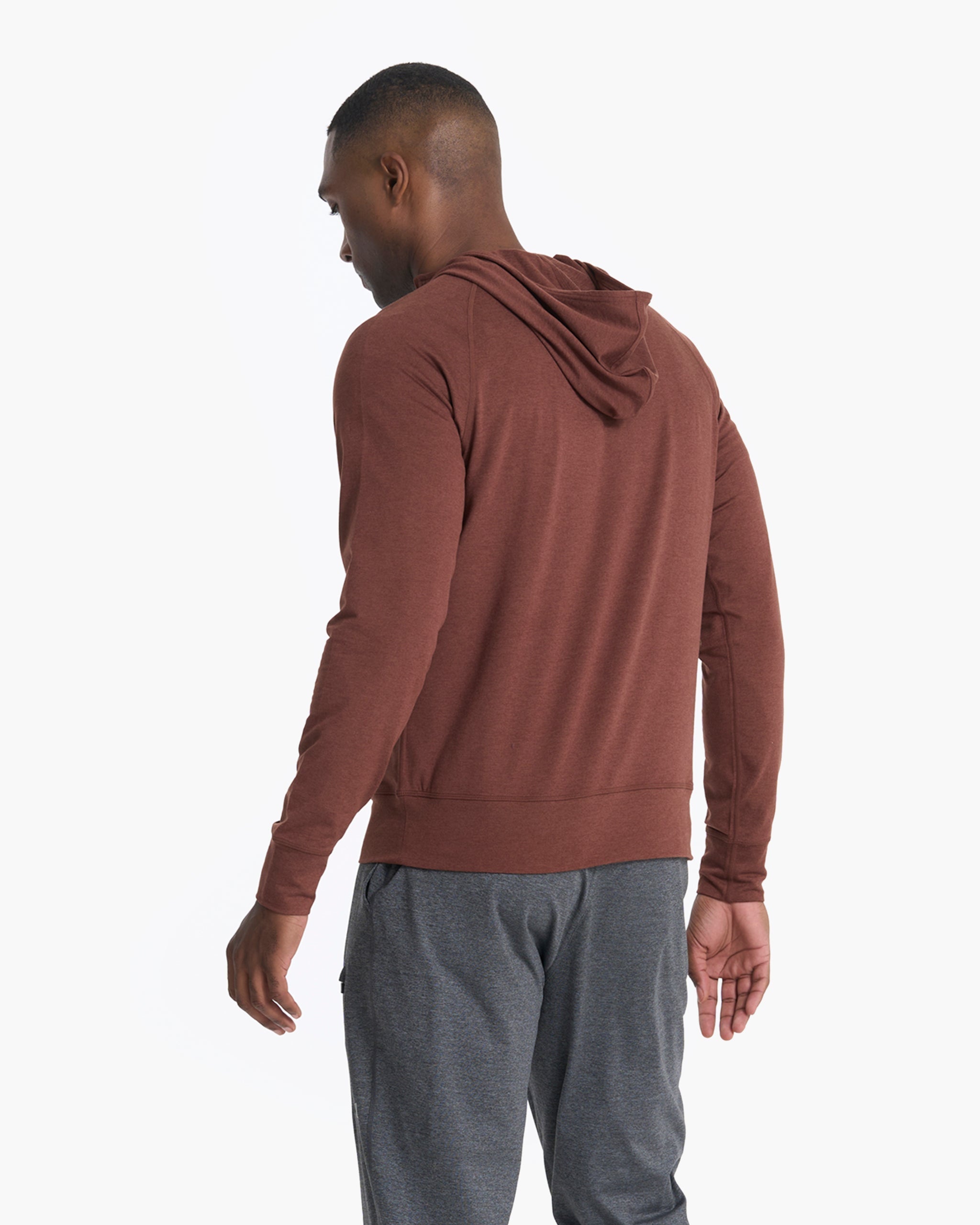 Ponto Performance Half Zip Hoodie | Cedar Heather