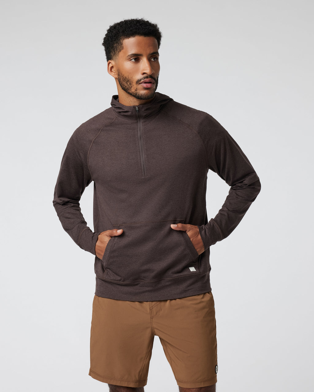 Ponto Performance Half Zip Hoodie | Java Heather