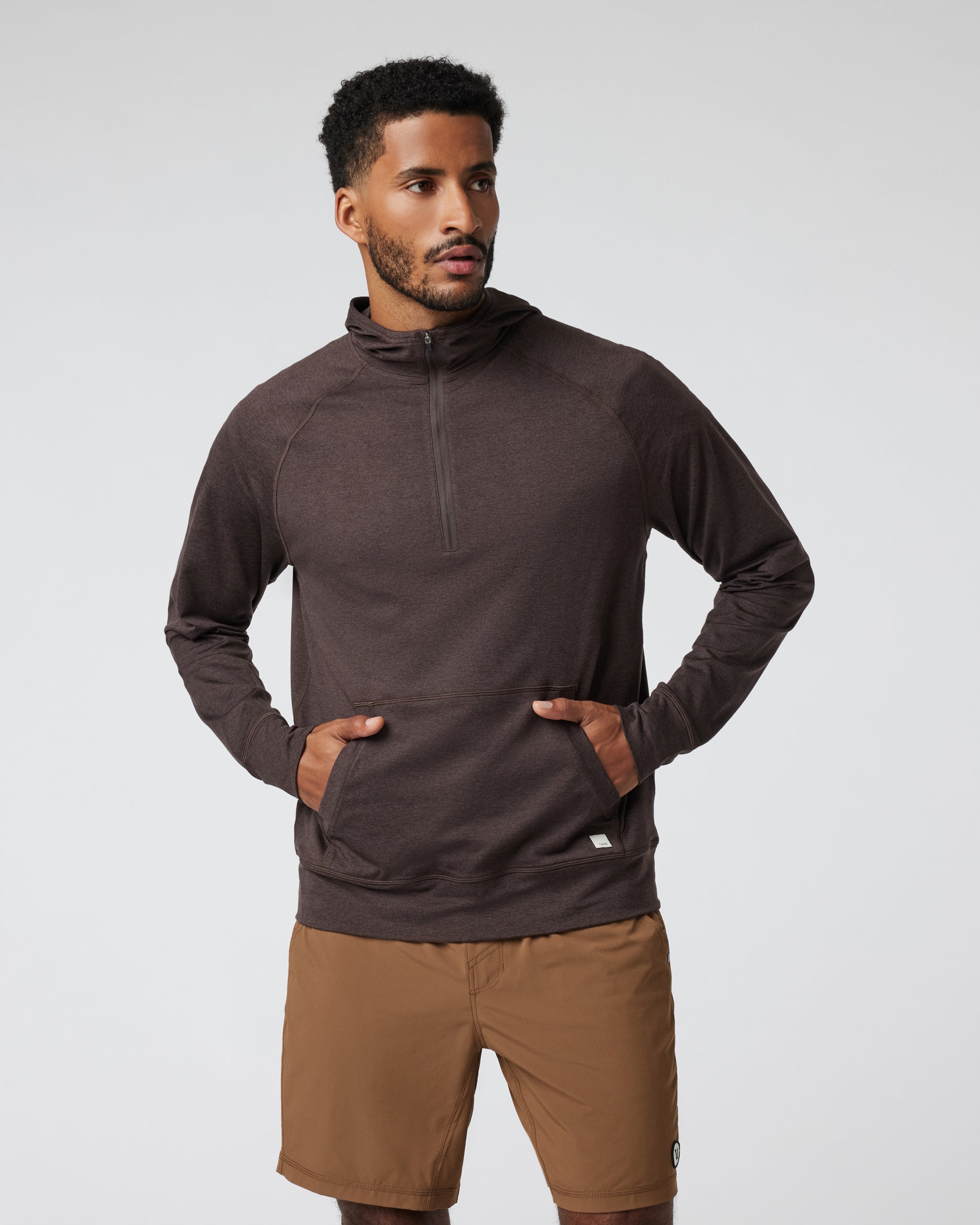 Ponto Performance Half Zip Hoodie | Java Heather