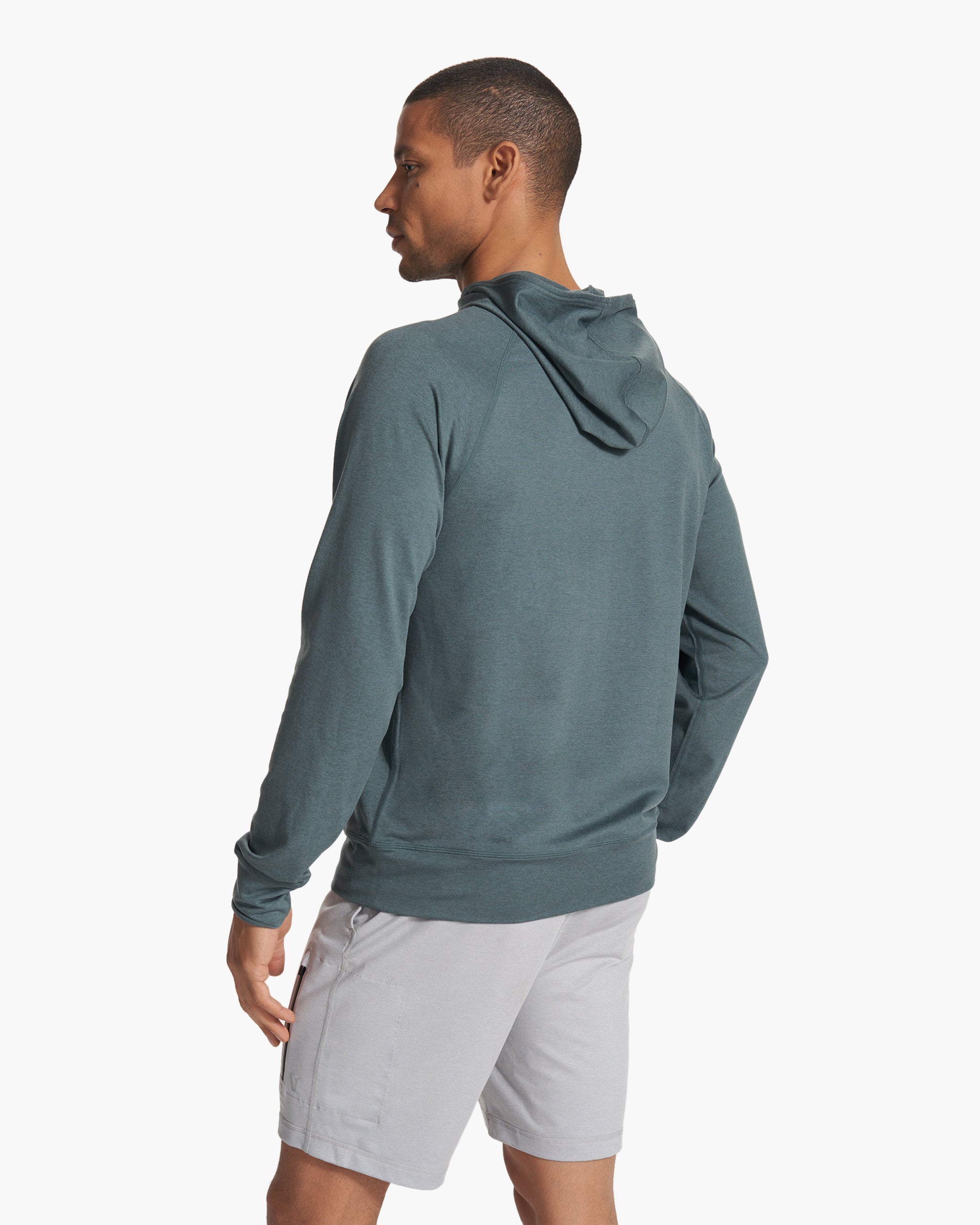 Ponto Performance Half Zip Hoodie | Lake Heather