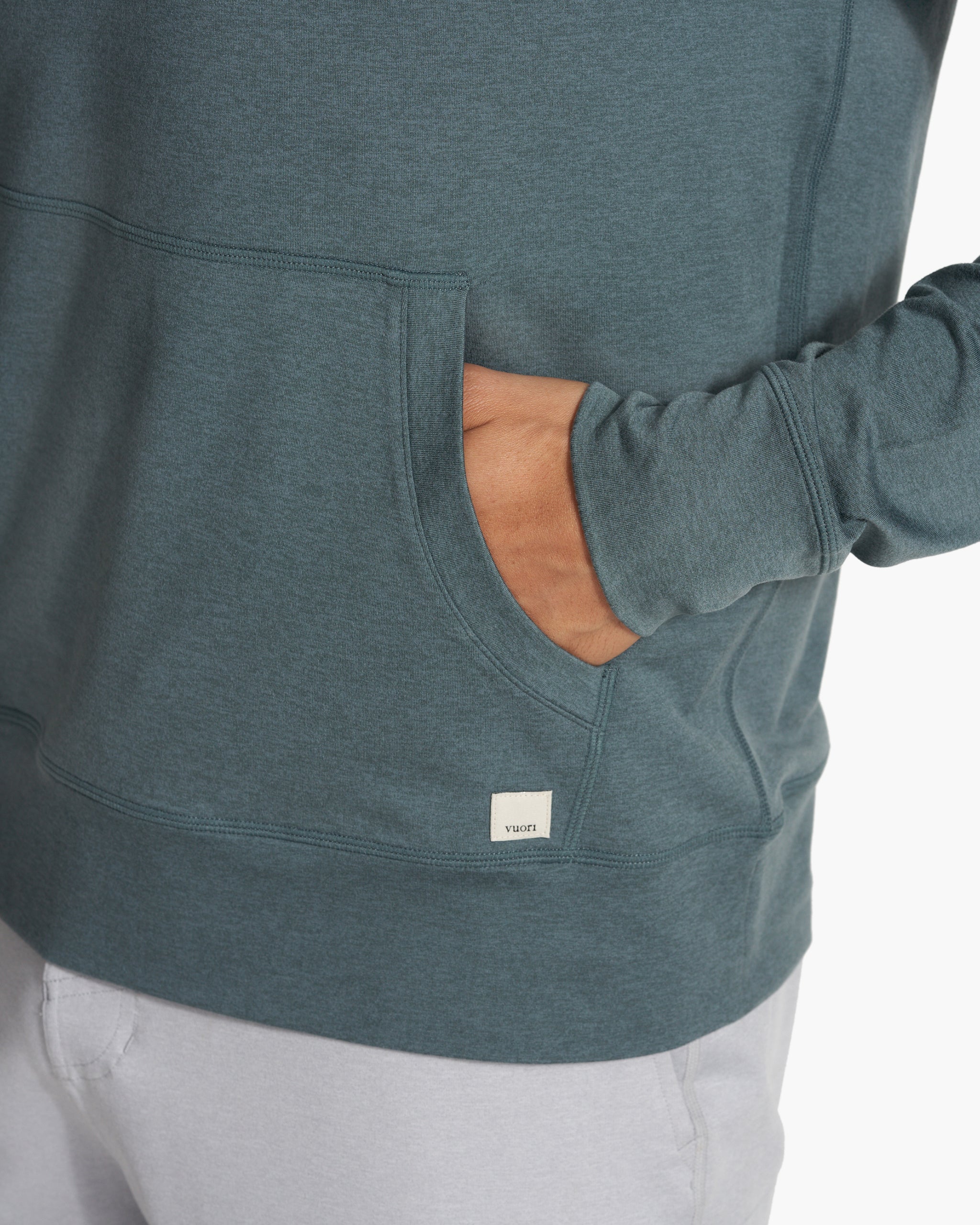 Ponto Performance Half Zip Hoodie | Lake Heather