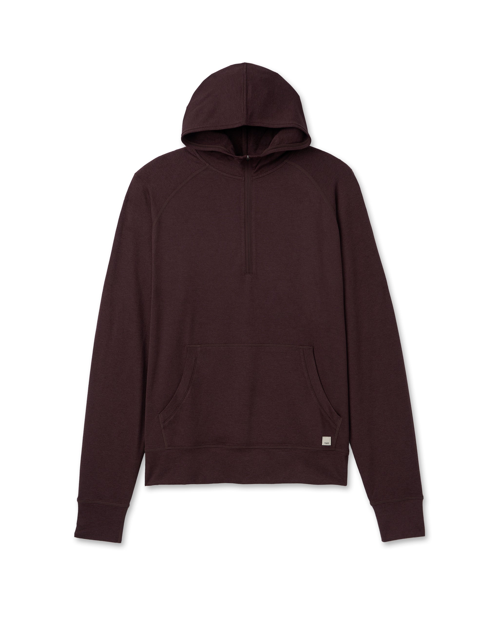 Ponto Performance Half Zip Hoodie | Mahogany Heather