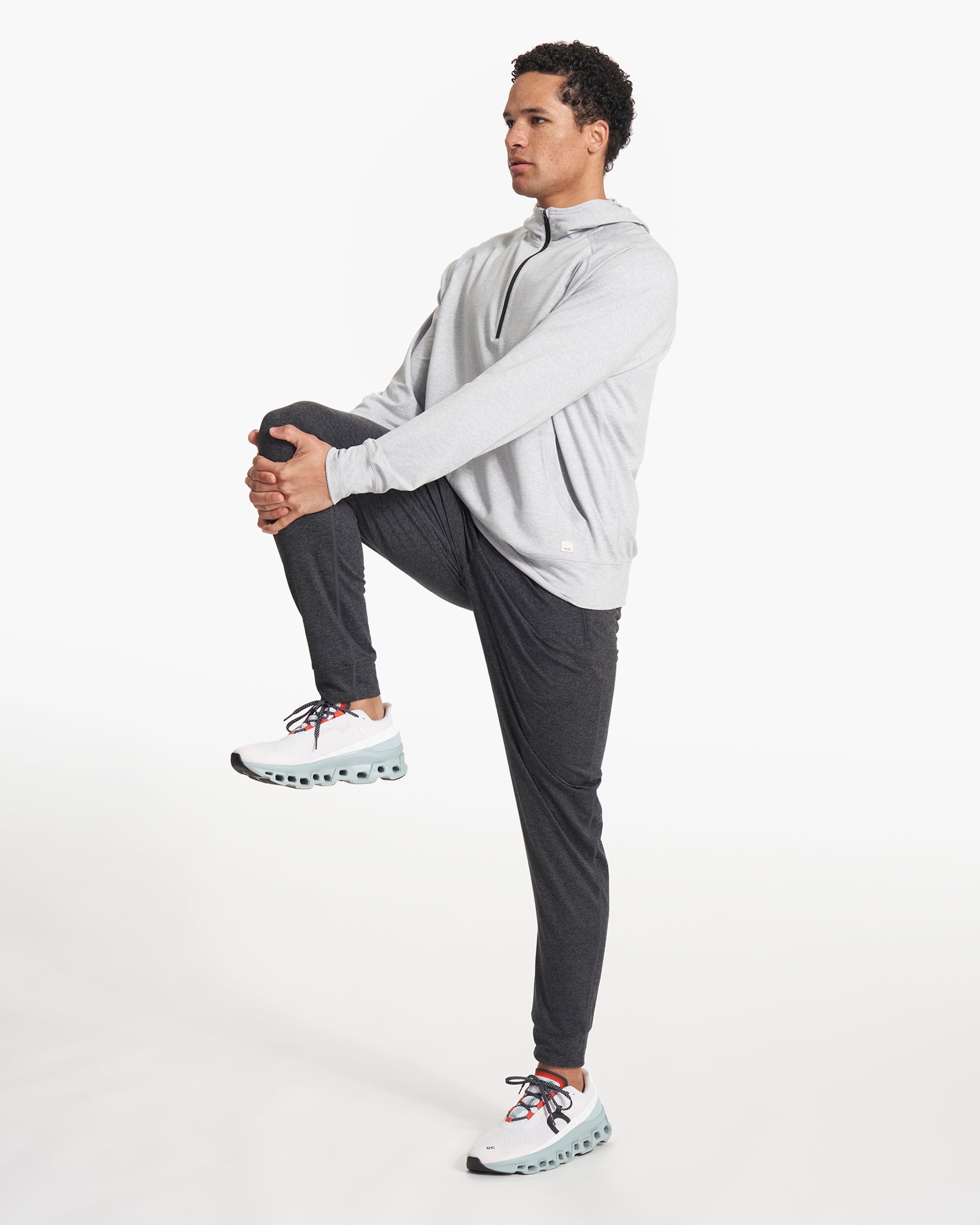 Ponto Performance Half Zip Hoodie | Platinum Heather