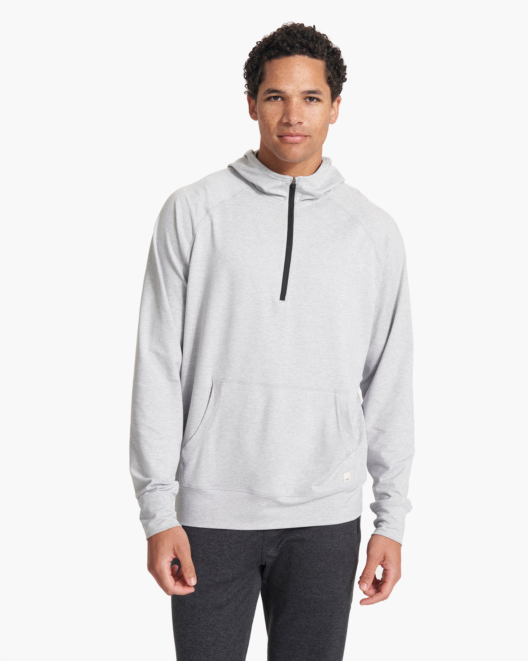 Ponto Performance Half Zip Hoodie | Platinum Heather