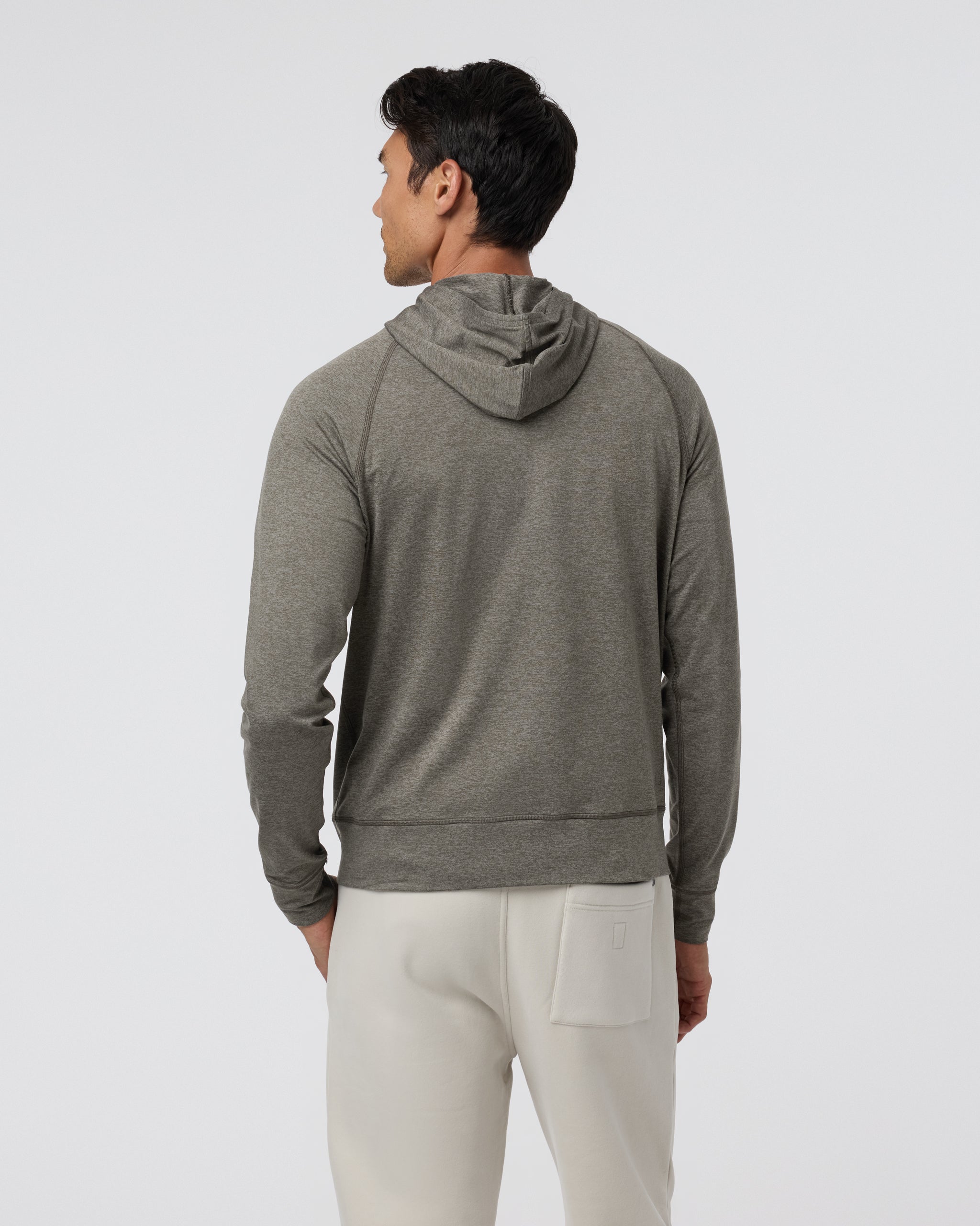 Ponto Performance Half Zip Hoodie | Warm Grey Heather