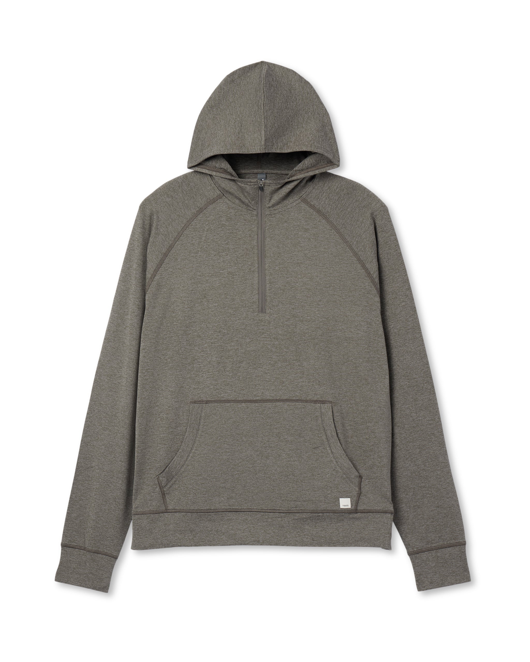 Ponto Performance Half Zip Hoodie | Warm Grey Heather